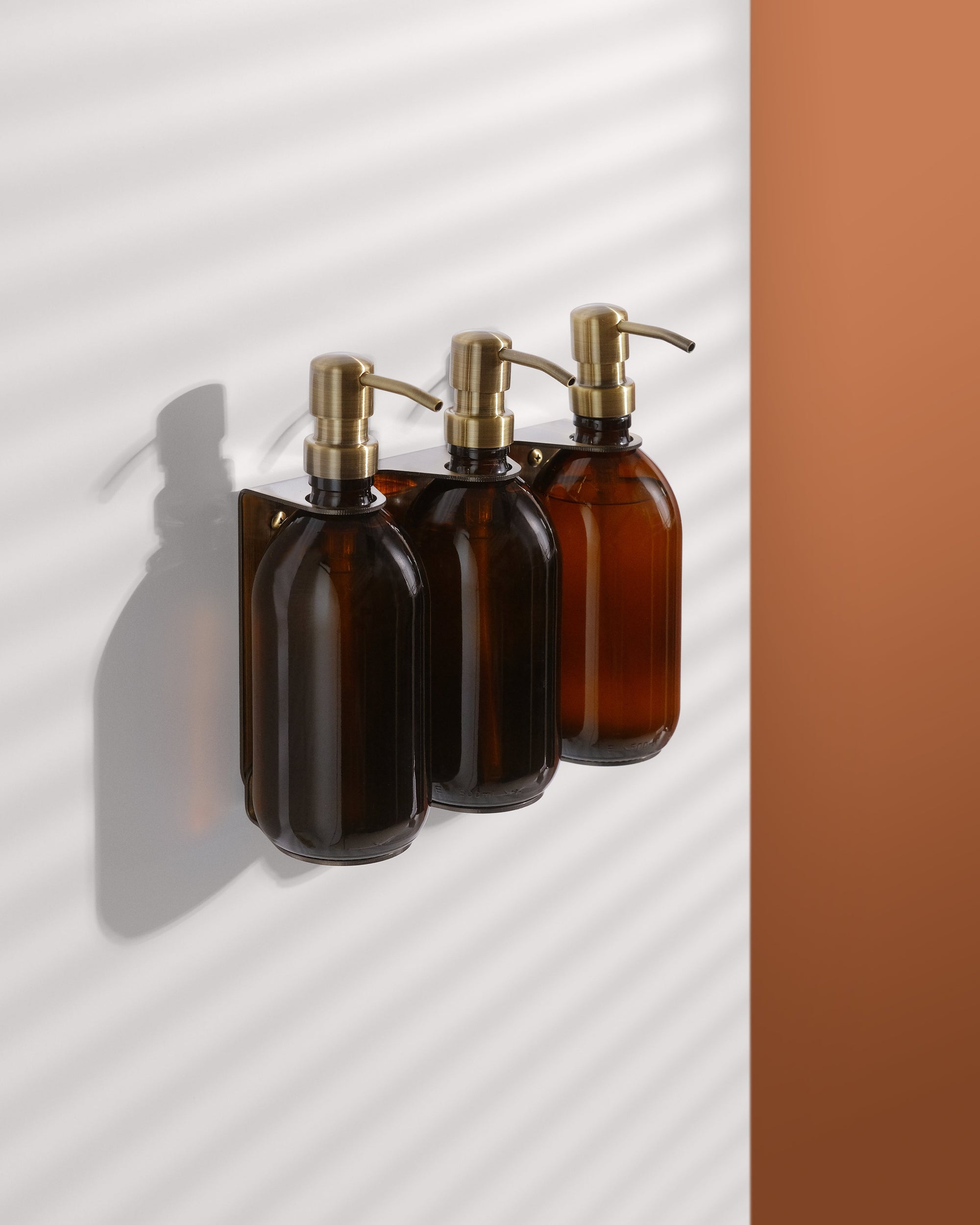Gold Triple Soap Bottle Holder  | S251571