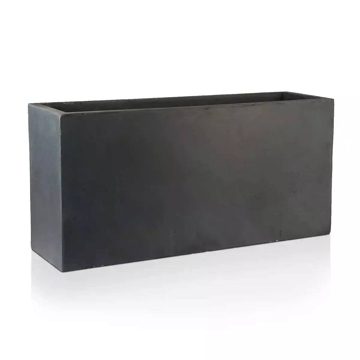IDEALIST Lite Contemporary Trough Garden Planter, Faux Lead Light Concrete Outdoor Large  | S25348 | Plant Pot H41 L85 W26 cm, 91L