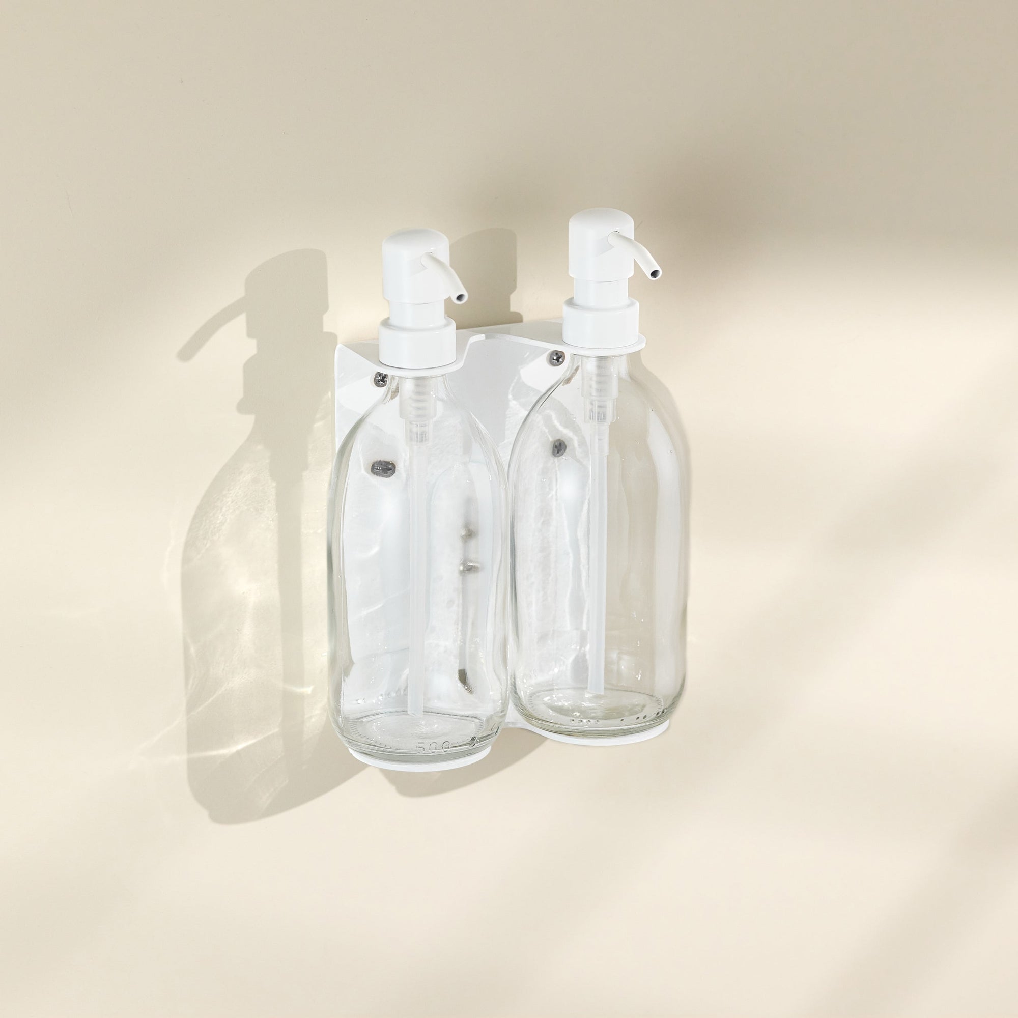 White Double Wall Mounted Soap Dispenser  | S251583