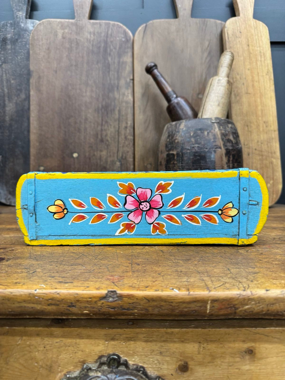 Wooden Painted Herb Planter | S251373