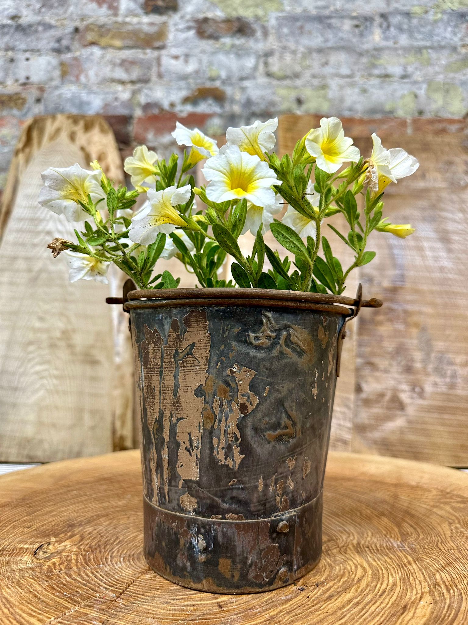 Vintage Mini Metal Planter | S251374