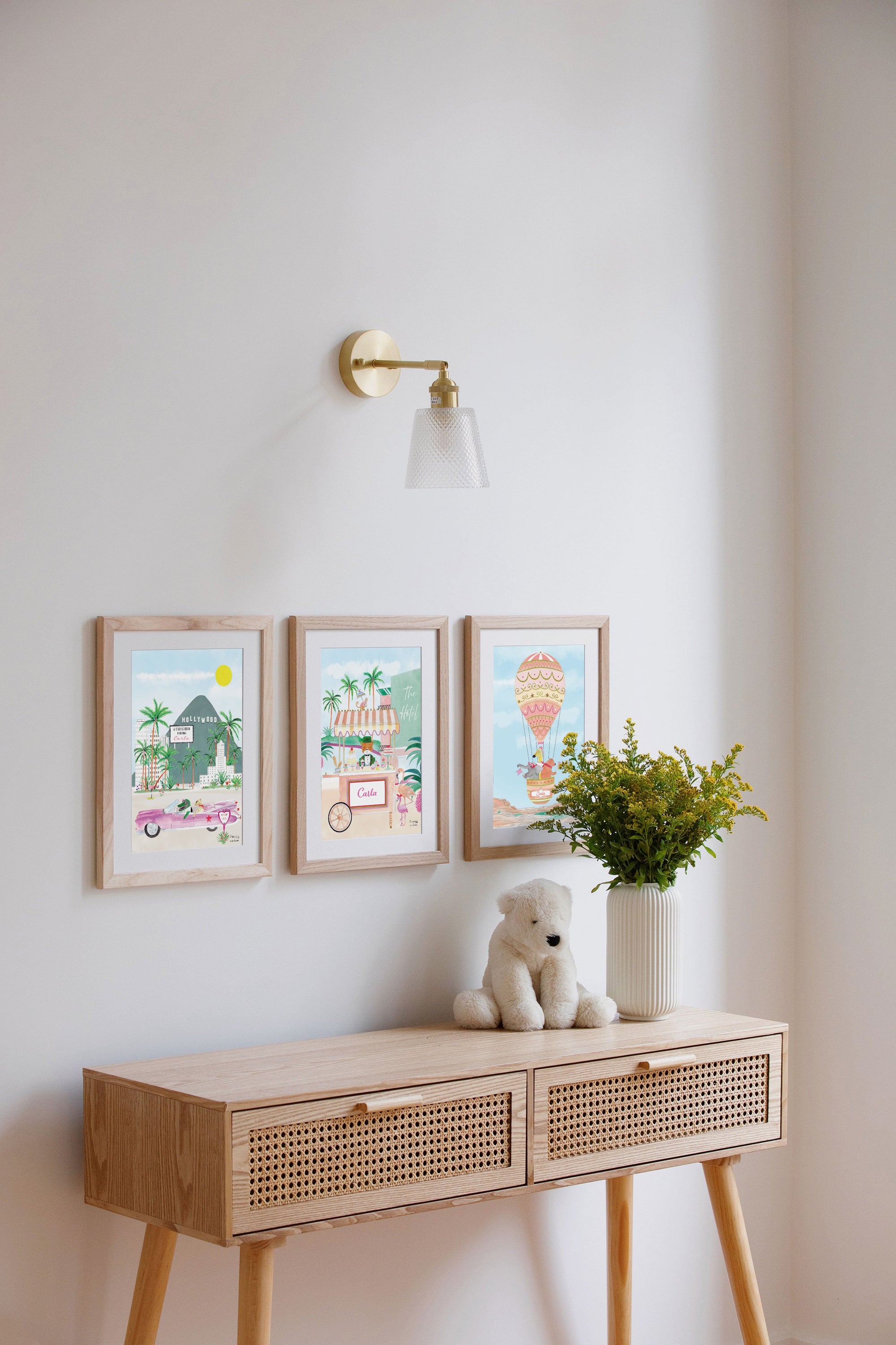 The Personalised Hot Air Balloon of the Grand Canyon Artwork for girls