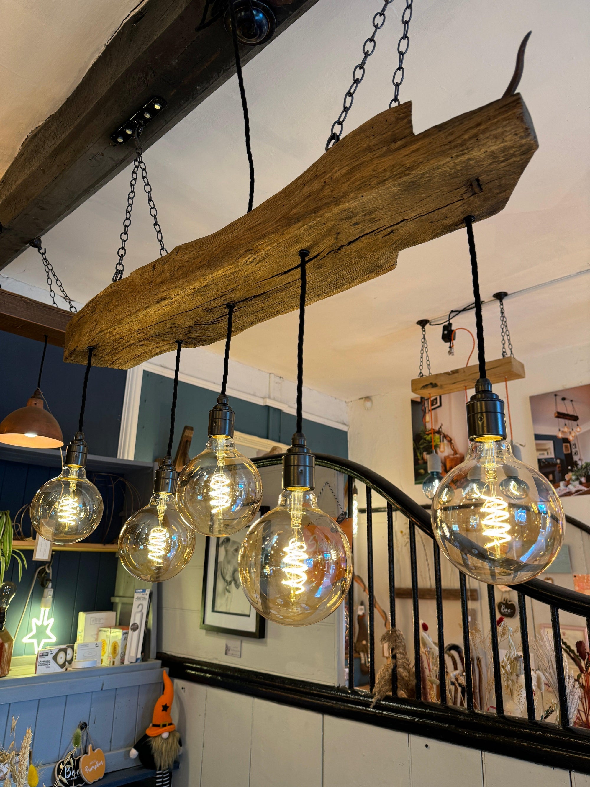 300 year old Oak Beam Chandelier 5 Lamp holders  | S251483