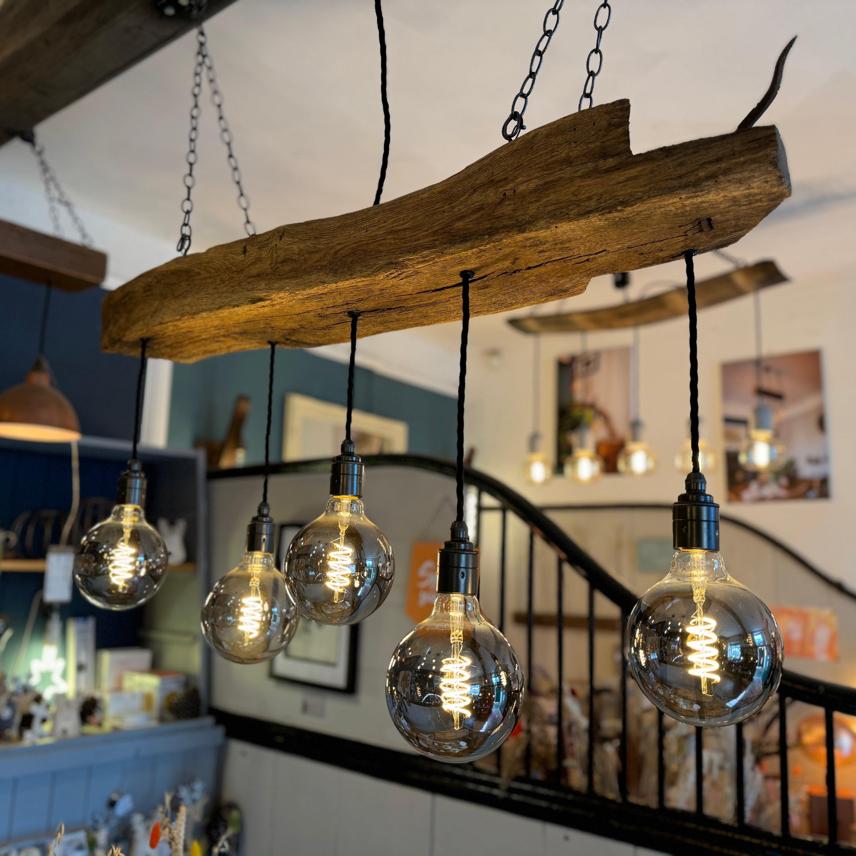 300 year old Oak Beam Chandelier 5 Lamp holders  | S251483
