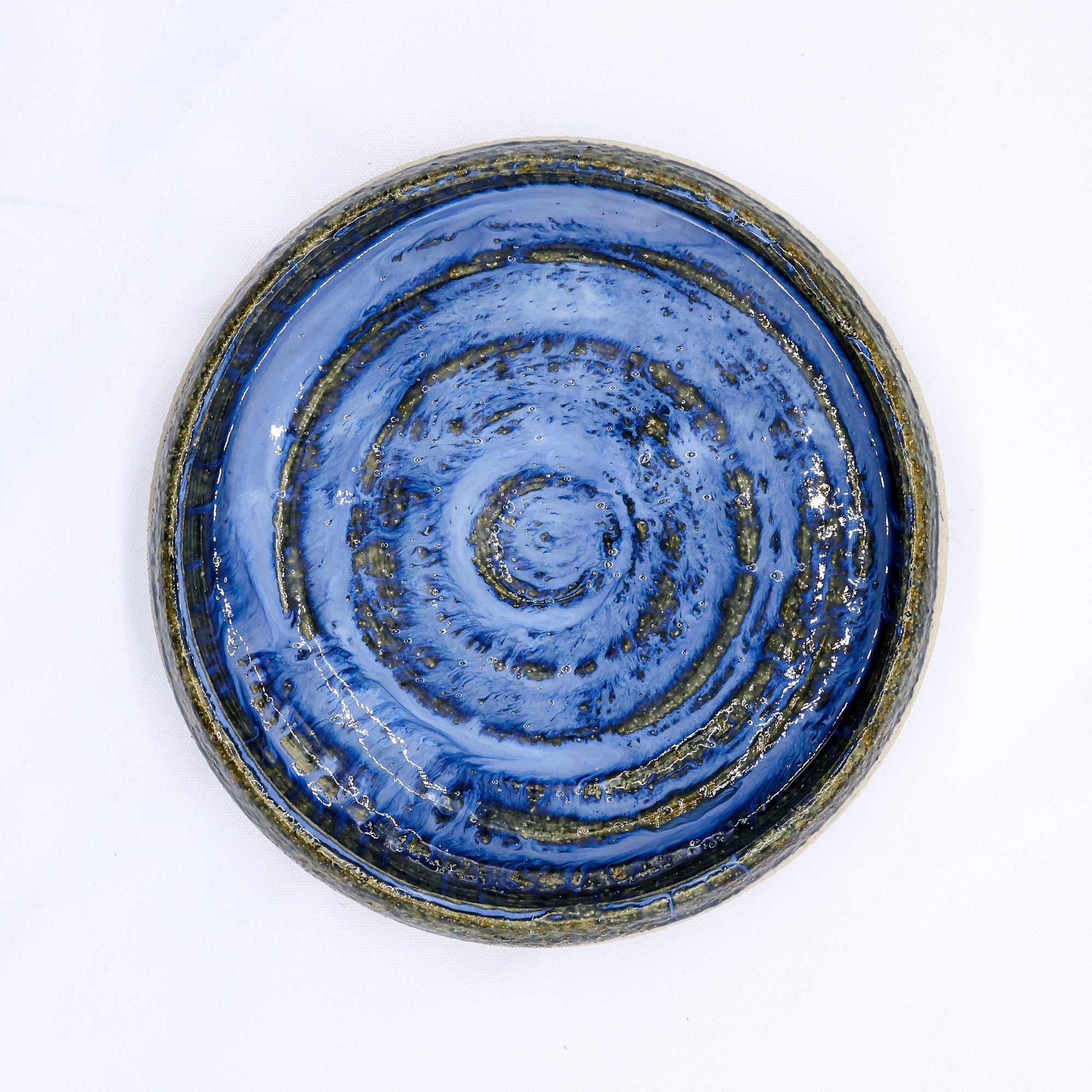 10 inch Aegean Whirlpool Handmade Milled Stoneware Large Ceramic Plate  | S251415