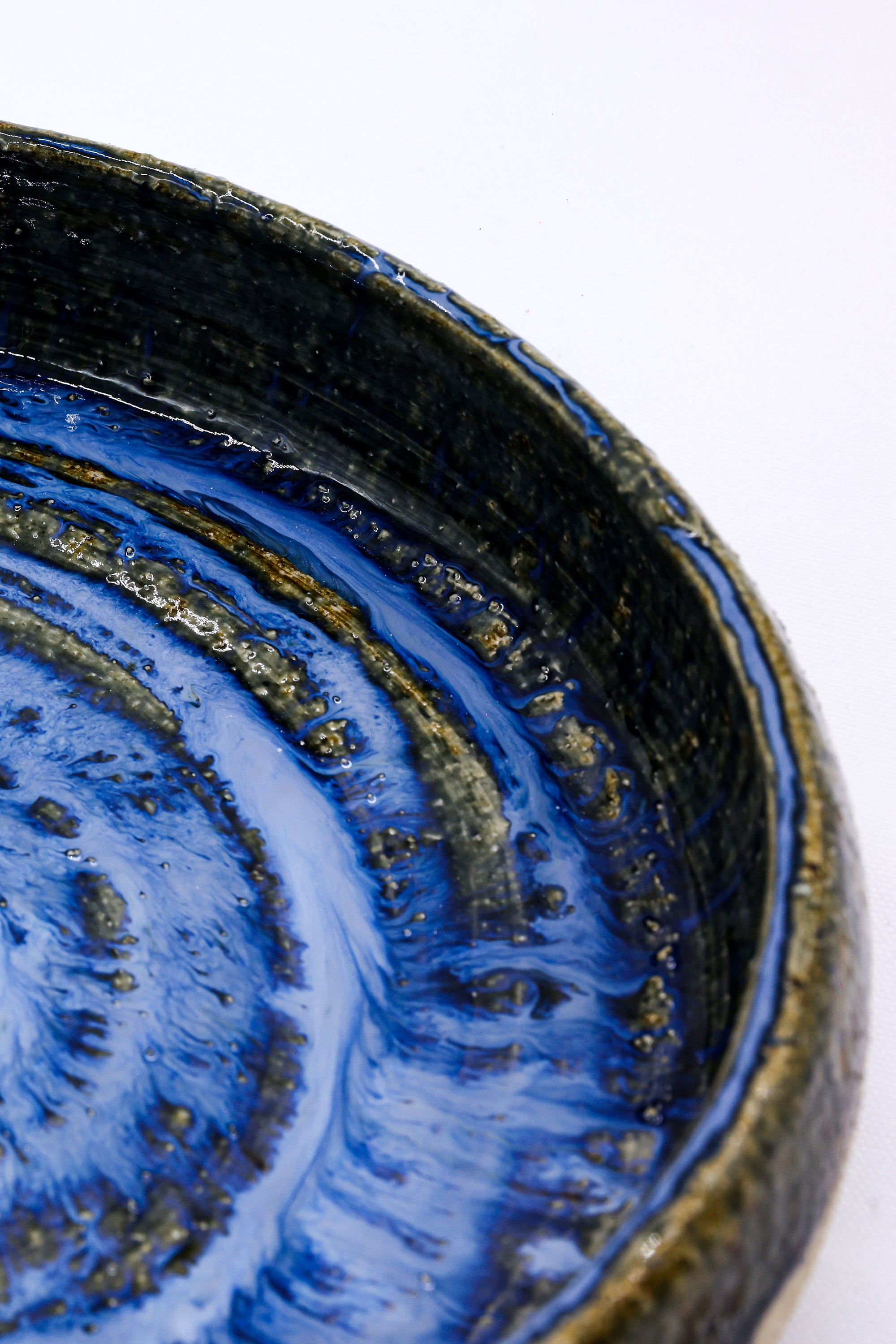 10 inch Aegean Whirlpool Handmade Milled Stoneware Large Ceramic Plate  | S251415