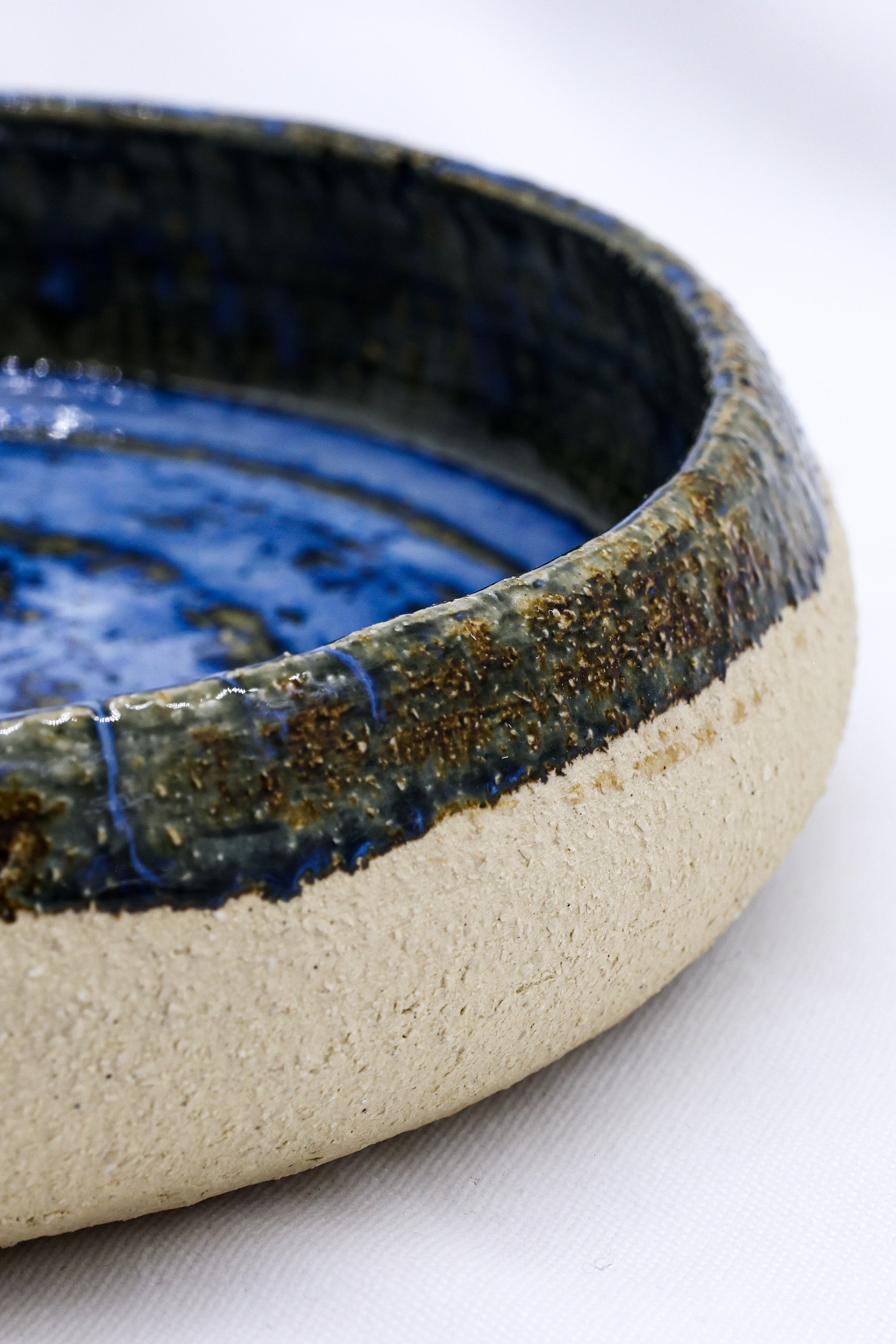 10 inch Aegean Whirlpool Handmade Milled Stoneware Large Ceramic Plate  | S251415