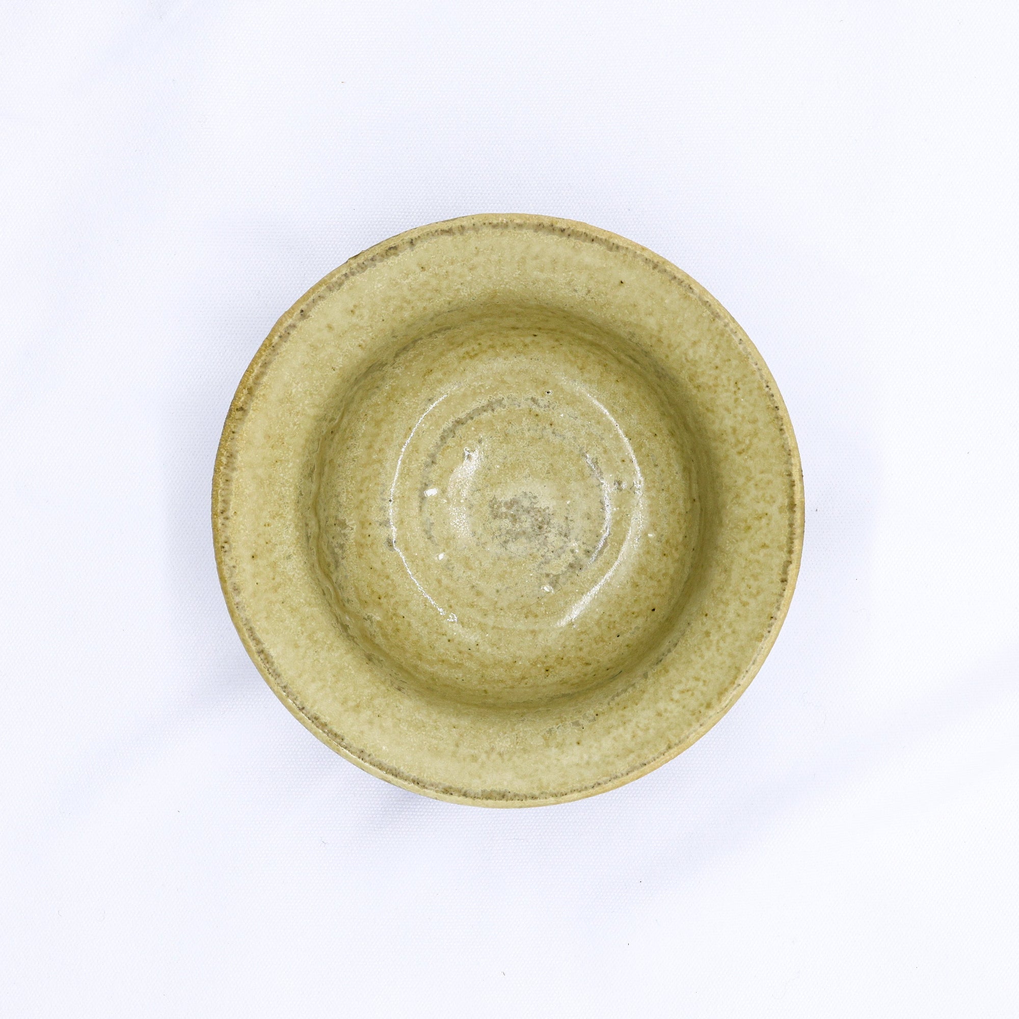 7,5' Olive Sandstone Calm Handmade Grey Stoneware Bowl  | S251430