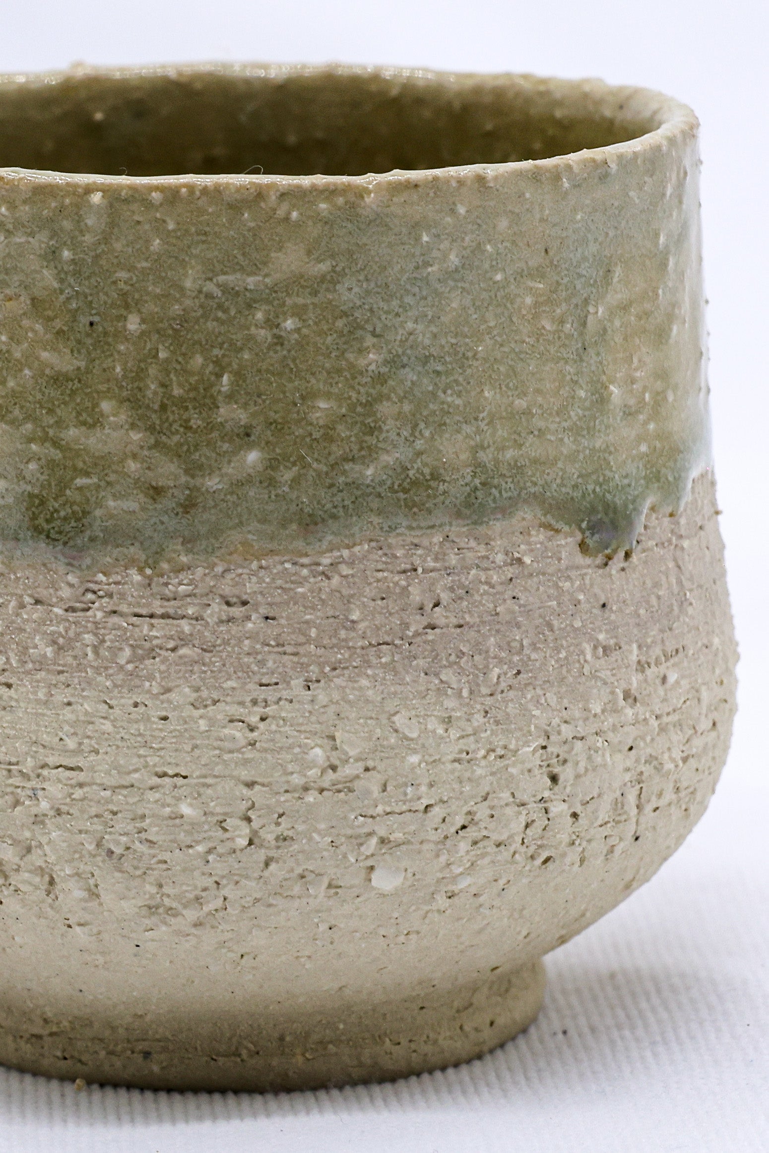 Beige Tazza Handmade Ceramic Milled Stoneware Cappucino Mug  | S251414