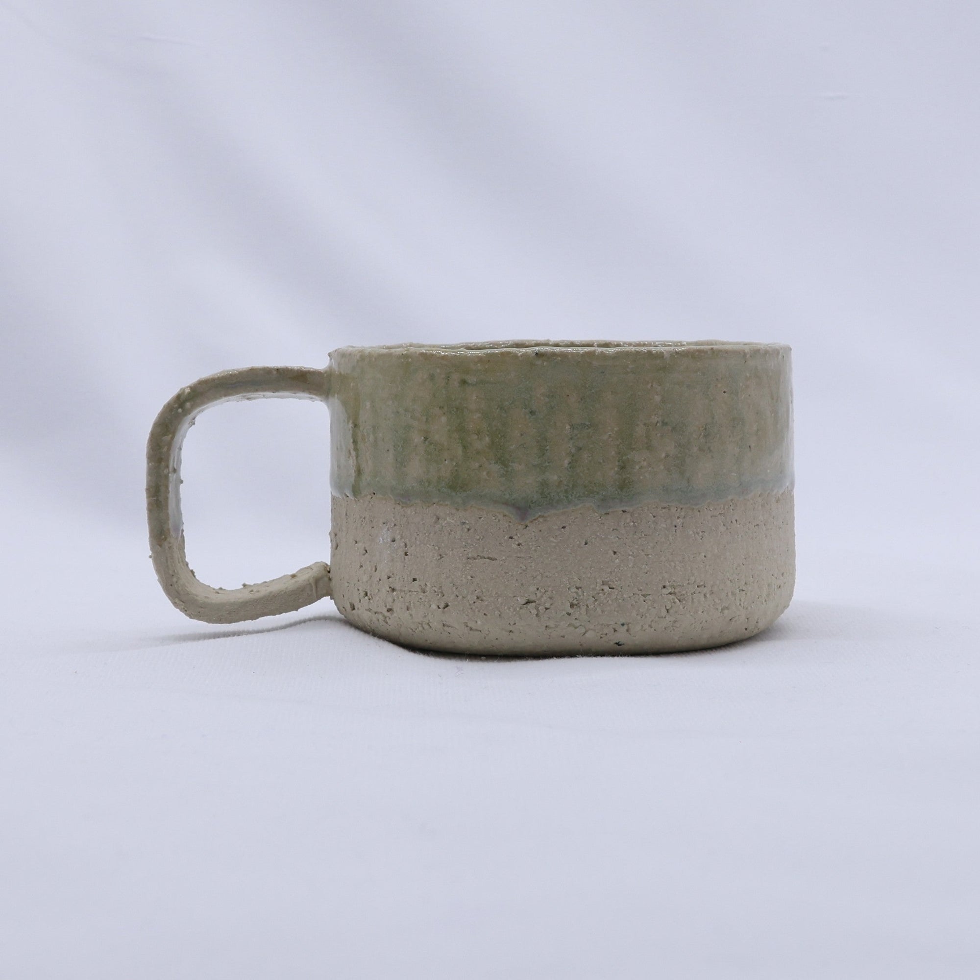 Bianca Grande Handmade Milled Stoneware Big Ceramic Mug  | S251553
