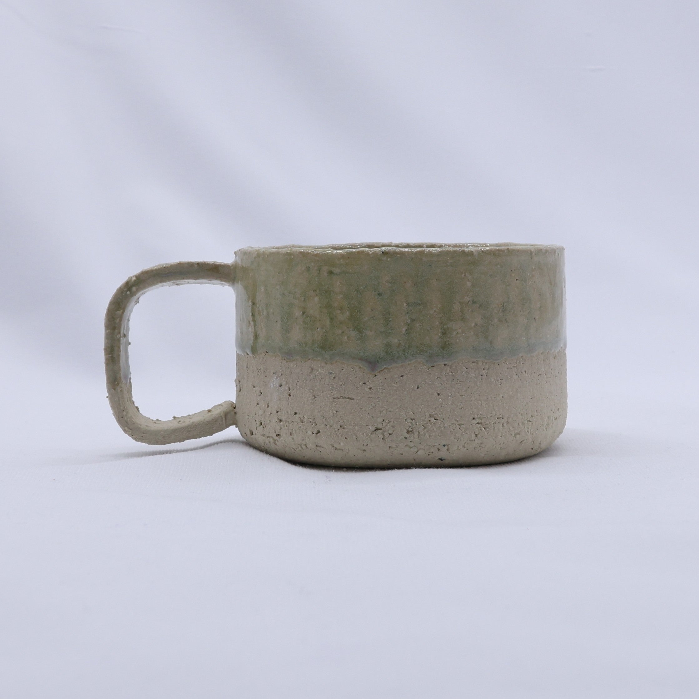 Bianca Grande Handmade Milled Stoneware Big Ceramic Mug  | S251553