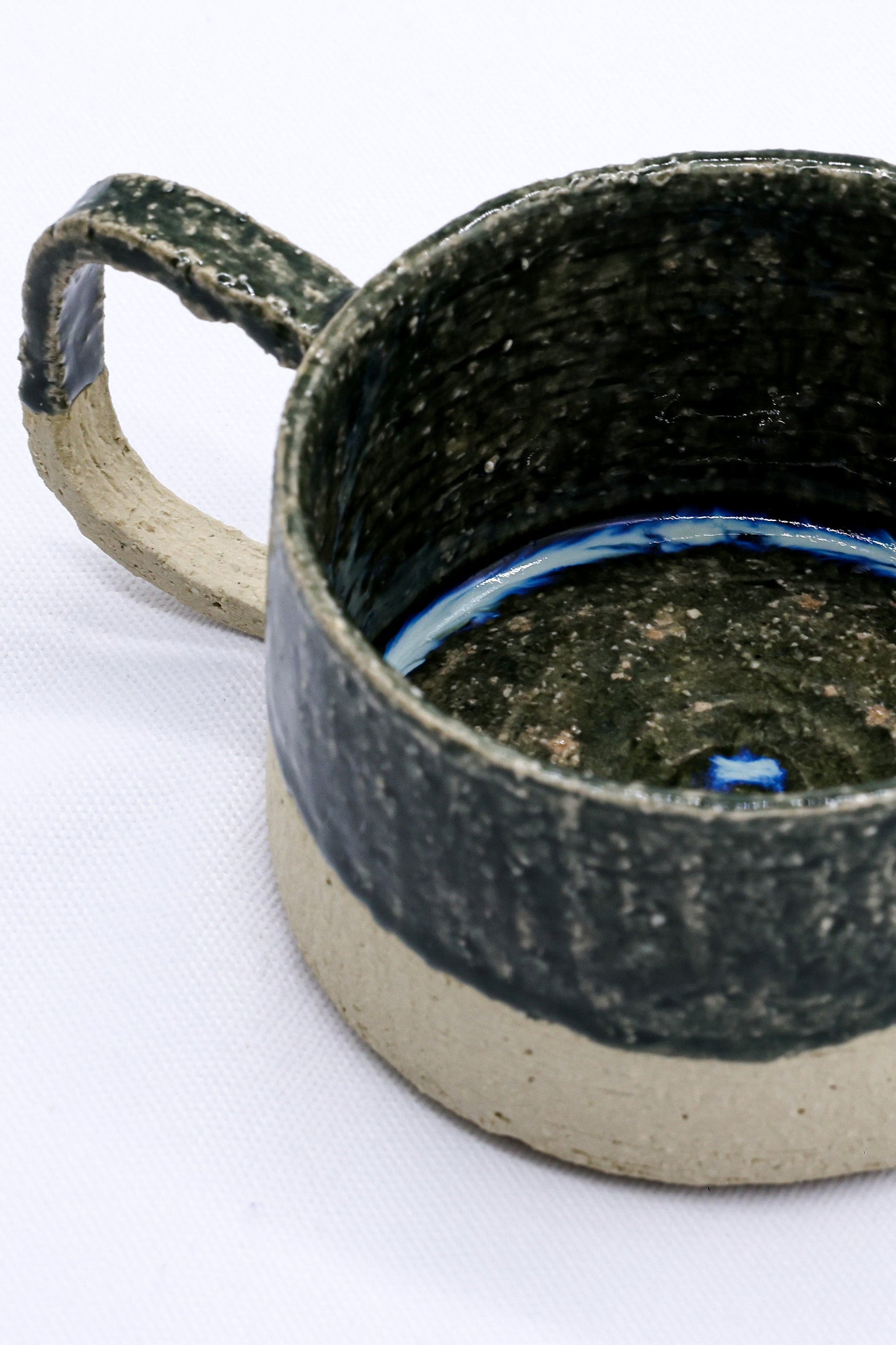 Bluverde Grande Handmade Milled Stoneware Big Ceramic Mug   | S251545