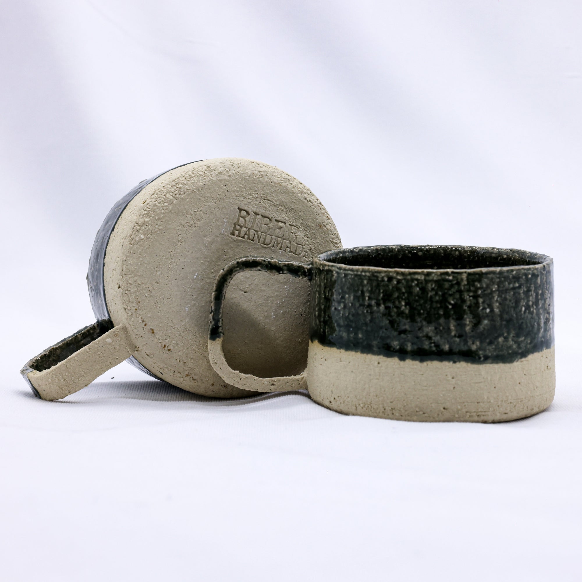 Bluverde Grande Handmade Milled Stoneware Big Ceramic Mug   | S251545