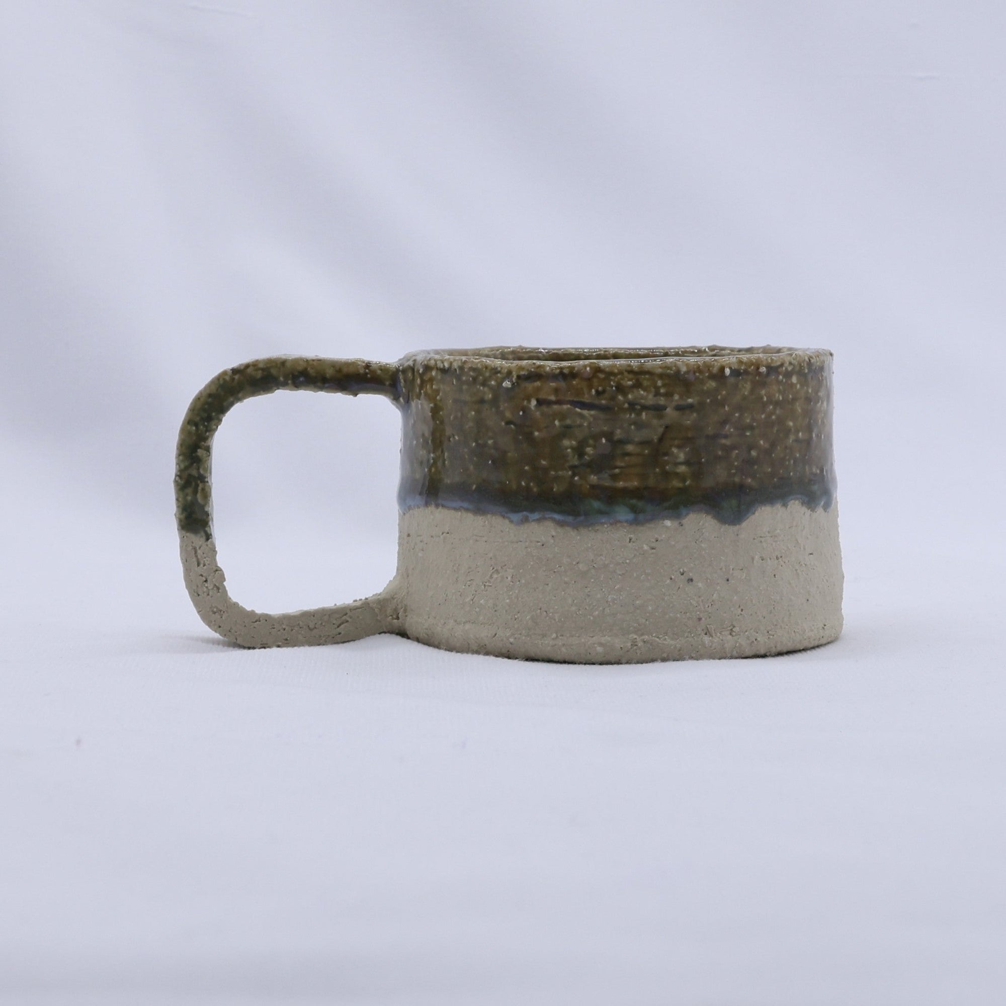 Beige Grande Handmade Milled Stoneware Big Ceramic Mug  | S251406