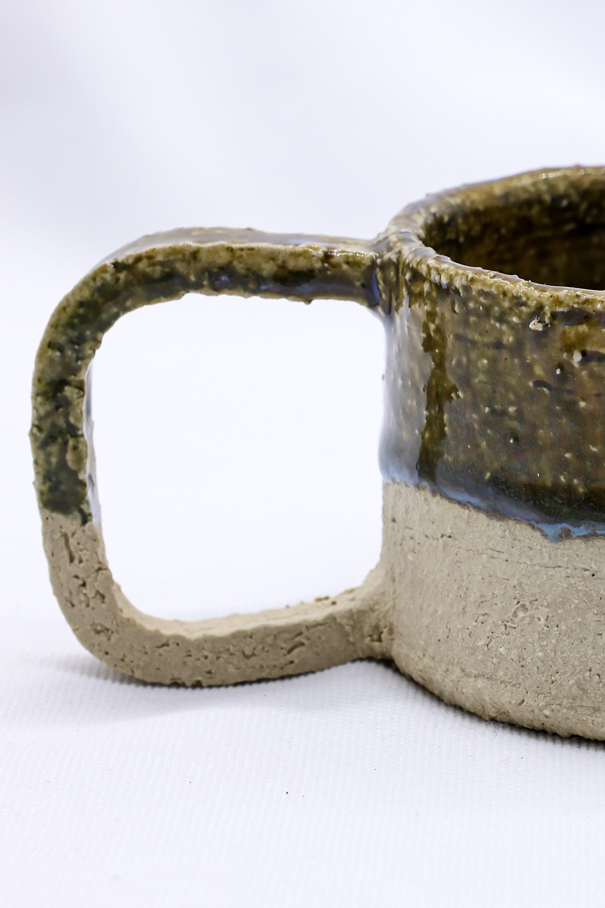 Beige Grande Handmade Milled Stoneware Big Ceramic Mug  | S251406