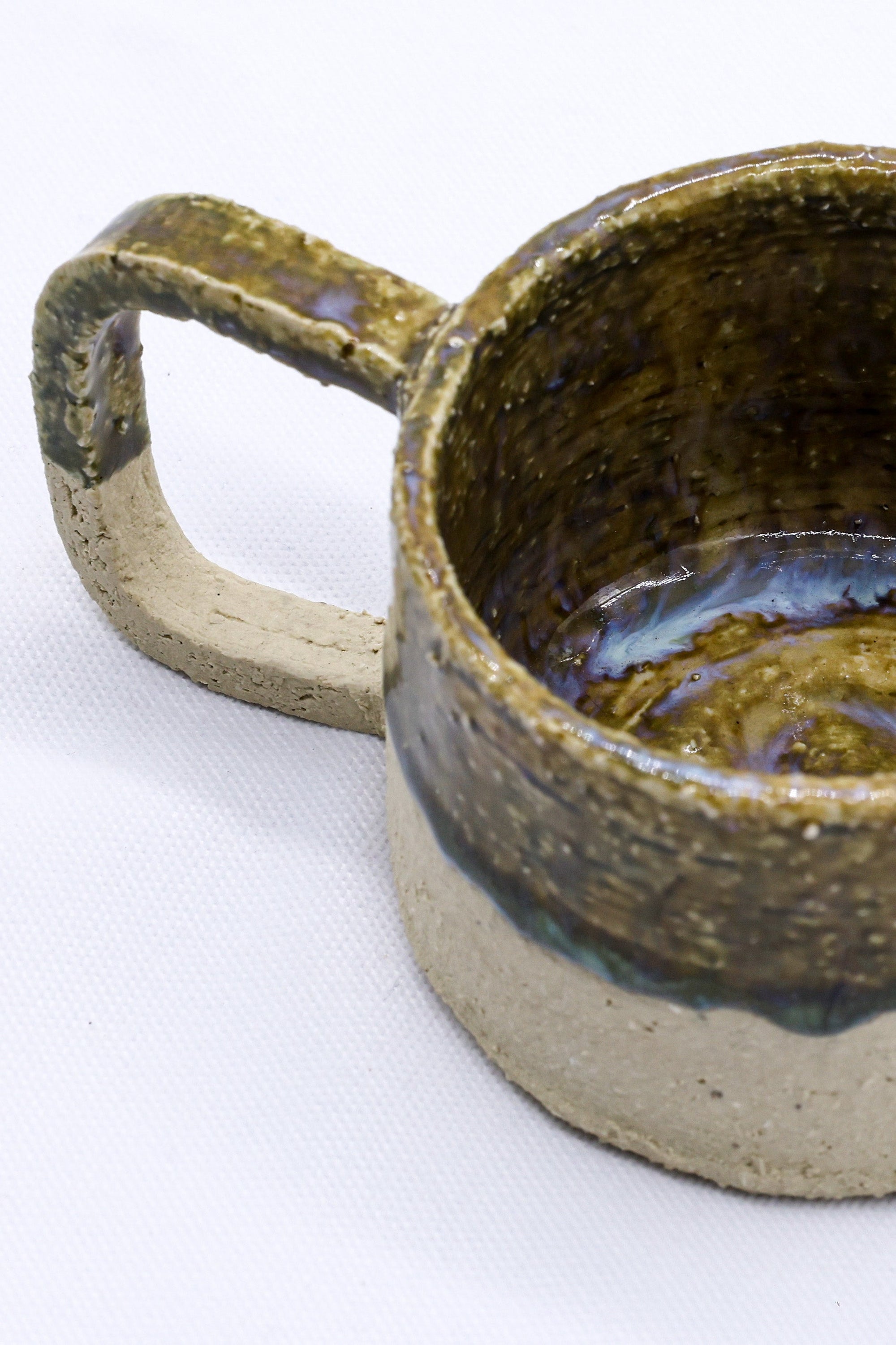 Beige Grande Handmade Milled Stoneware Big Ceramic Mug  | S251406