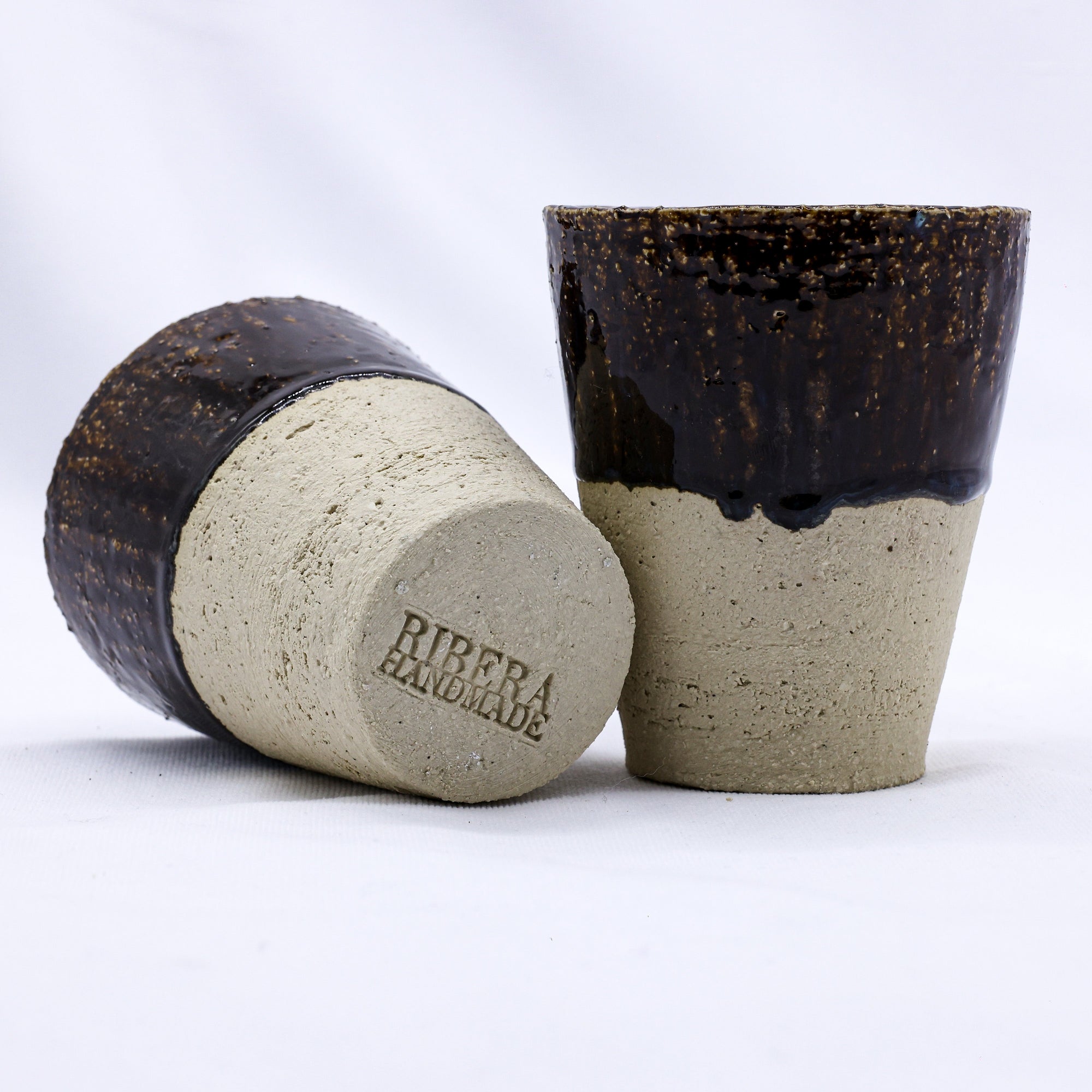 Bluvio Quadra Milled Stoneware Tall Handmade Ceramic Cup   | S251544
