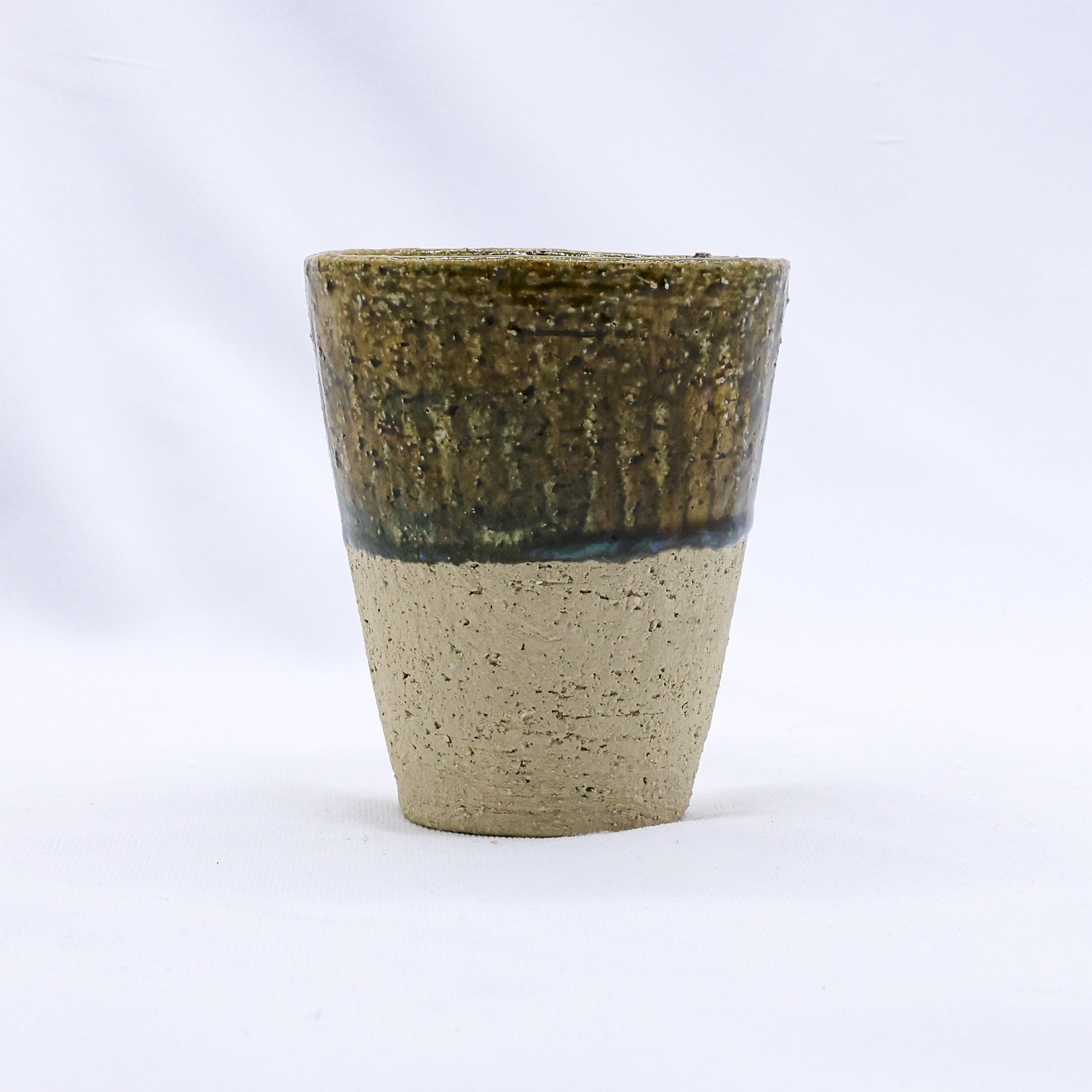Bluverde Quadra Milled Stoneware Tall Handmade Ceramic Cup  | S251557