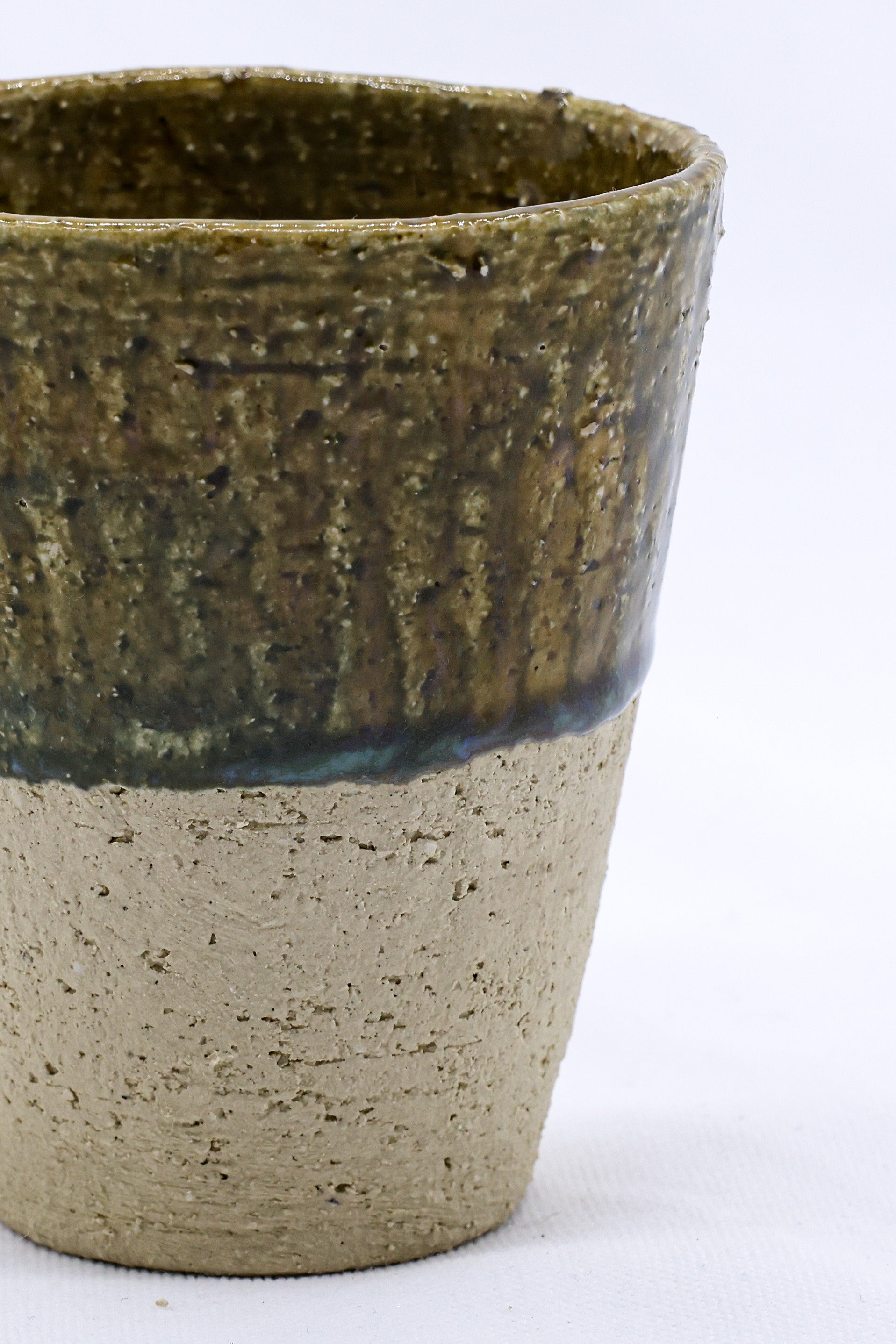 Bluverde Quadra Milled Stoneware Tall Handmade Ceramic Cup  | S251557