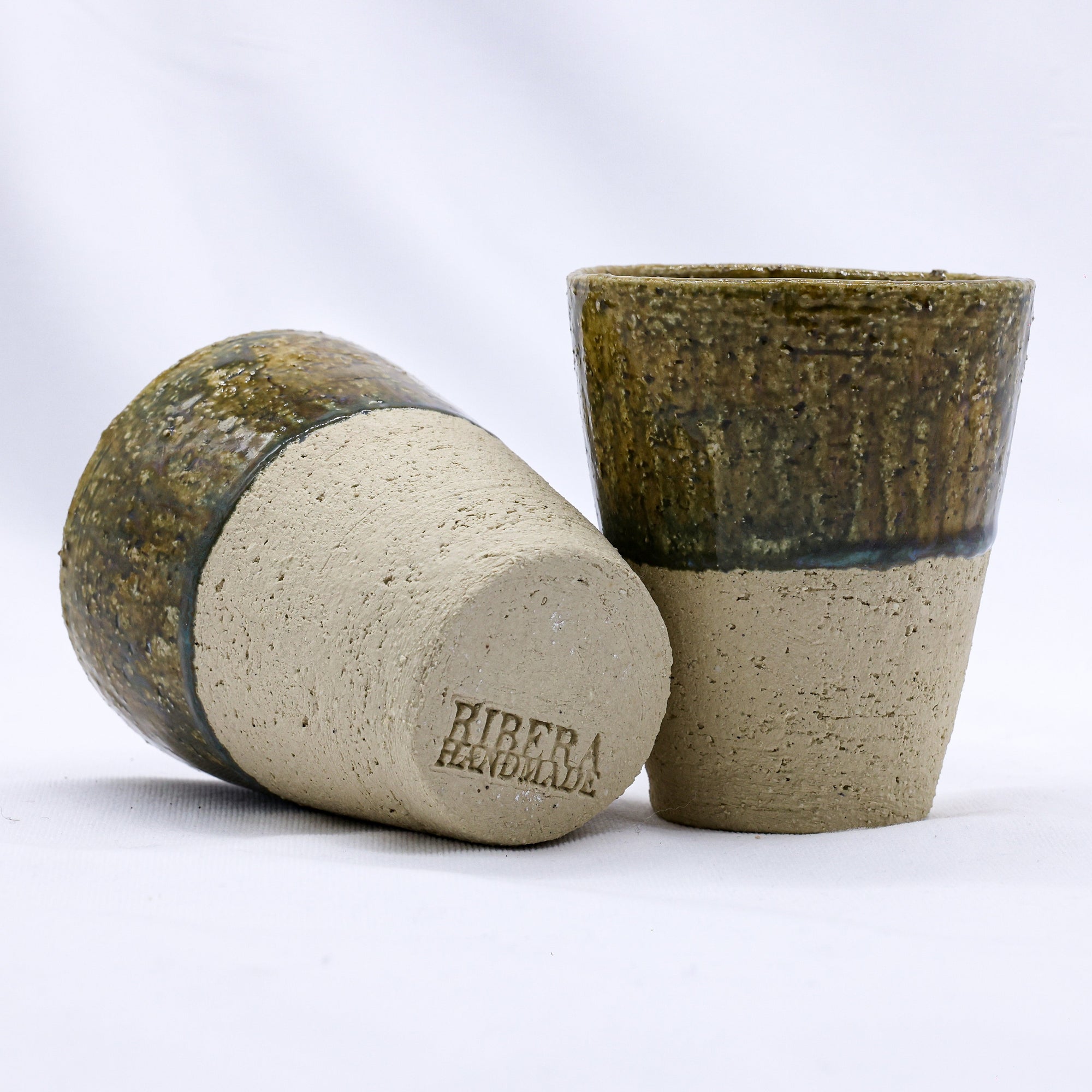 Bluverde Quadra Milled Stoneware Tall Handmade Ceramic Cup  | S251557