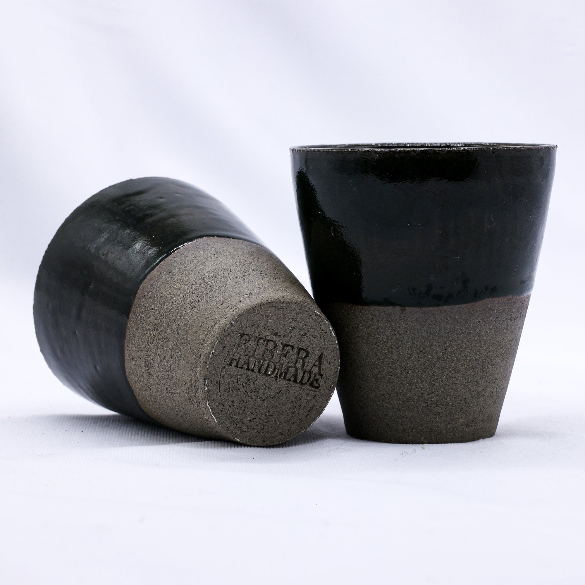 Bluverde Quadra Handmade Ceramic Smoked Grey Stoneware Tall Ceramic Cup  | S251538