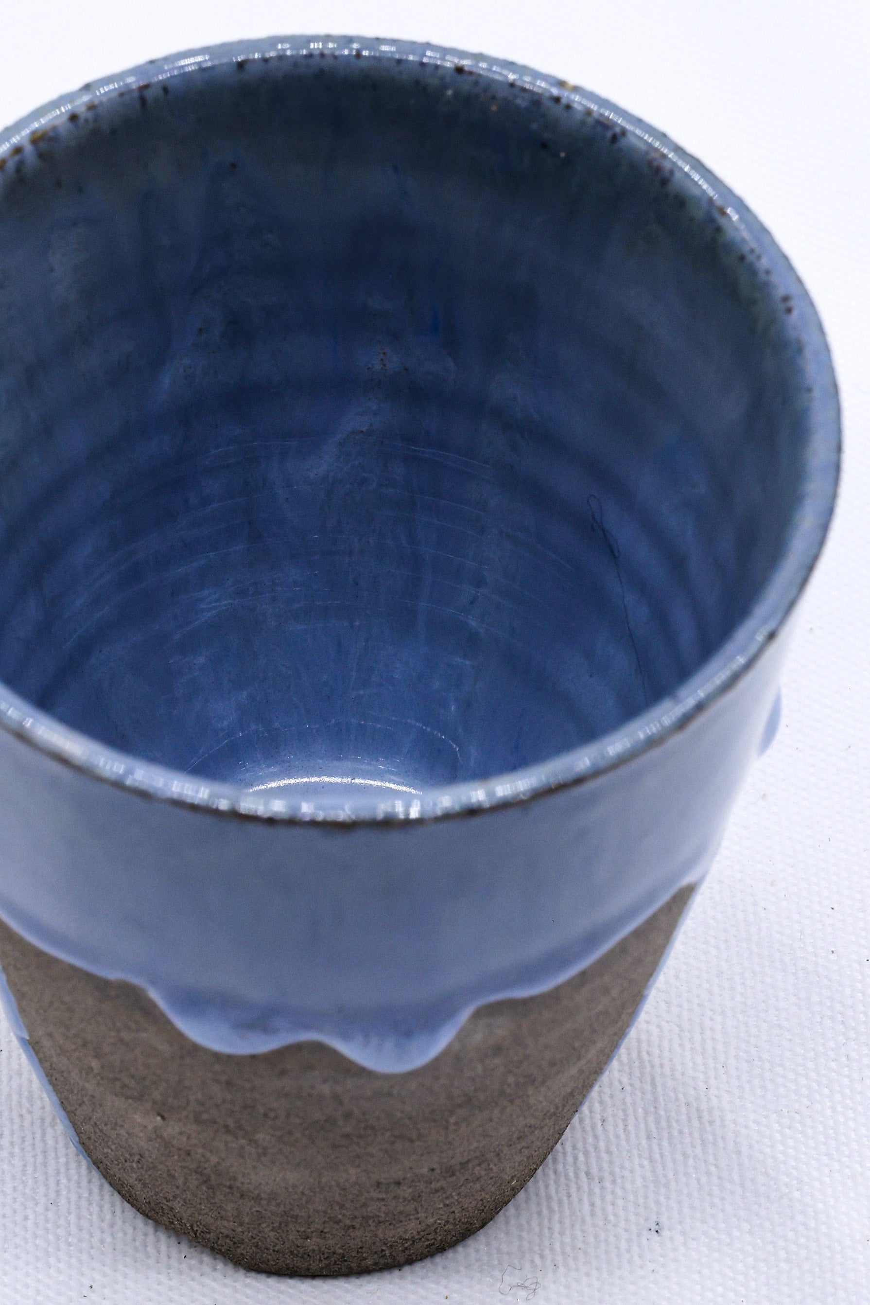 Blulume Quadra Blue Handmade Ceramic Smoked Grey Stoneware Tall Ceramic Cup  | S251412