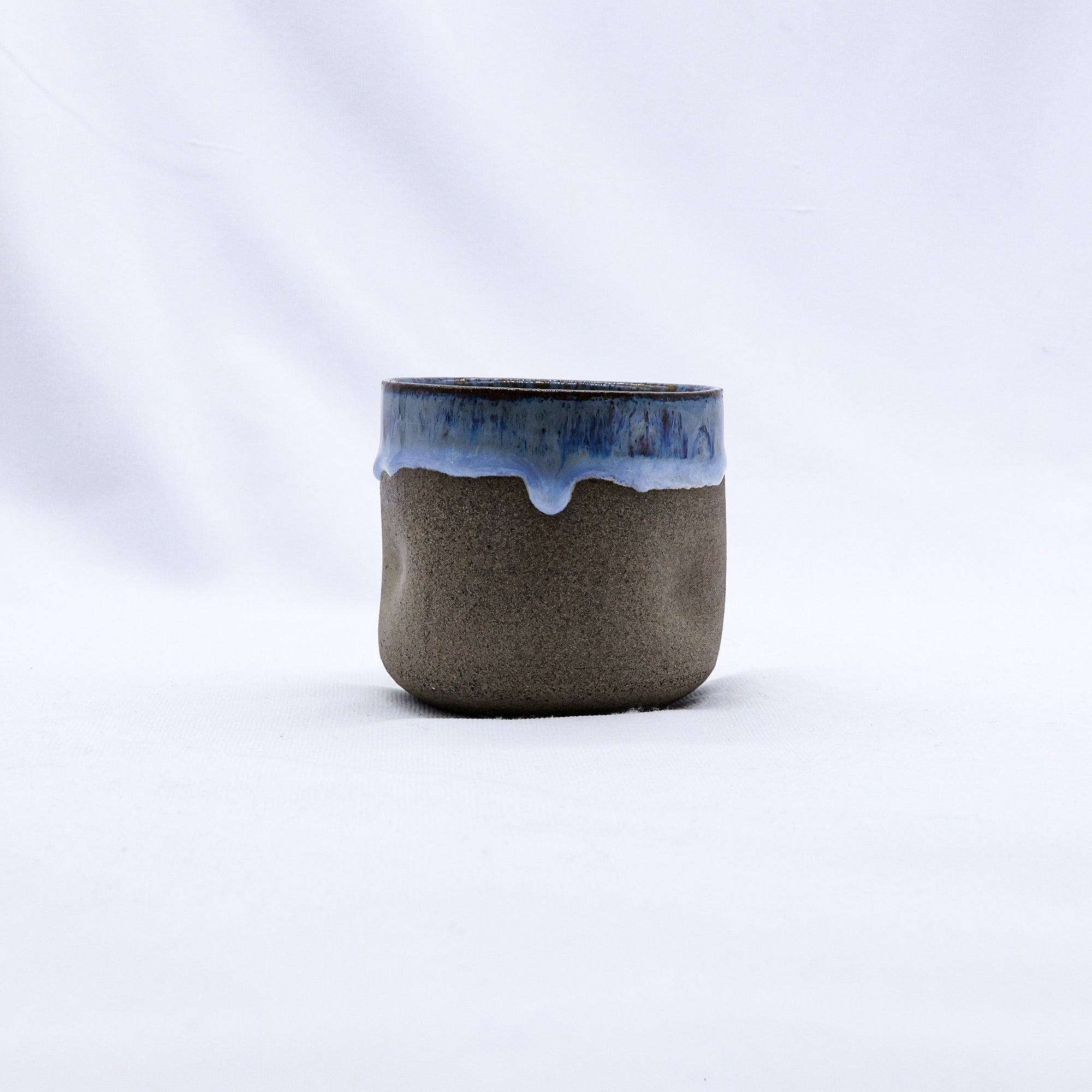 Blunero Goccio Handmade Ceramic Smoked Grey Stoneware Short Cup  | S251531