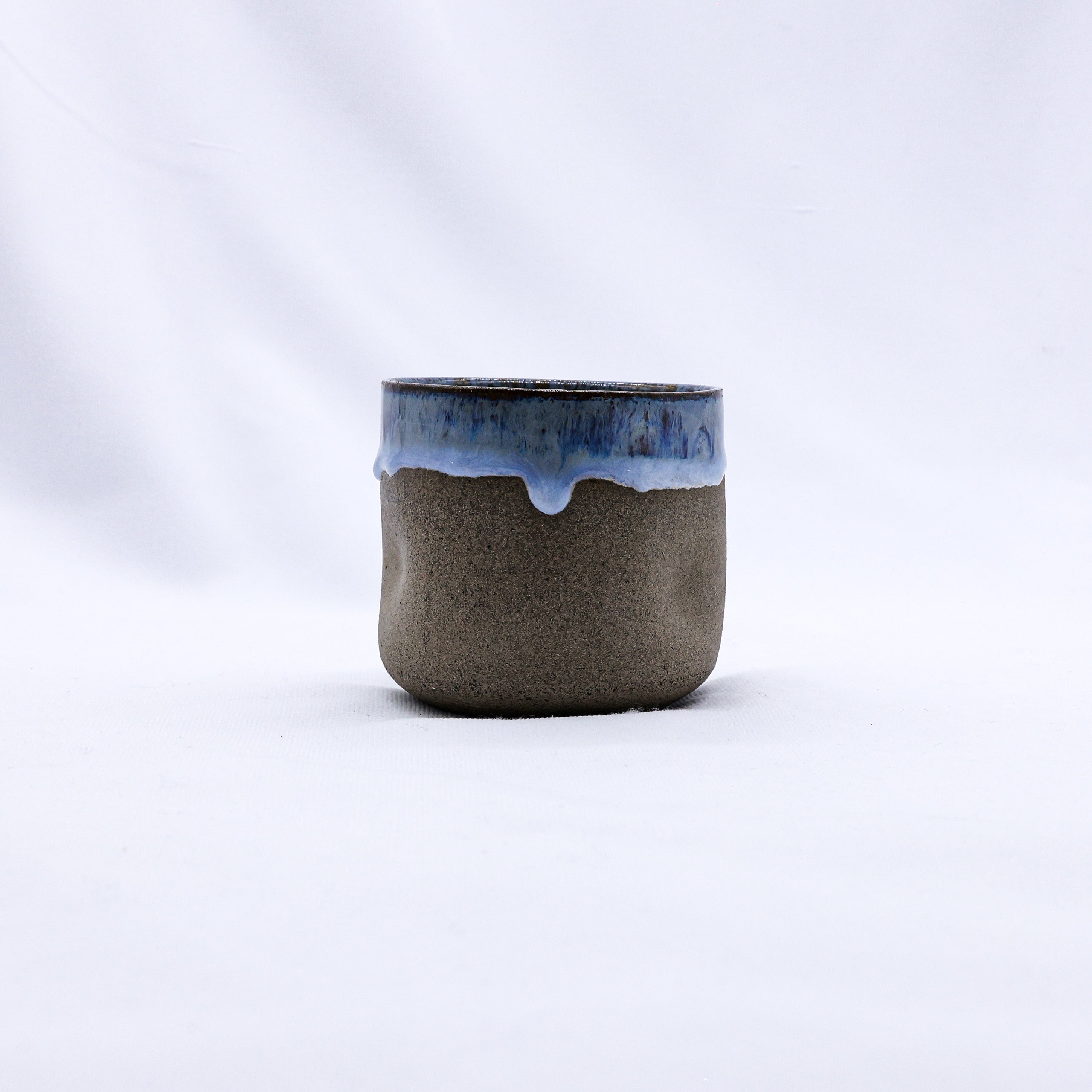 Blunero Goccio Handmade Ceramic Smoked Grey Stoneware Short Cup  | S251531