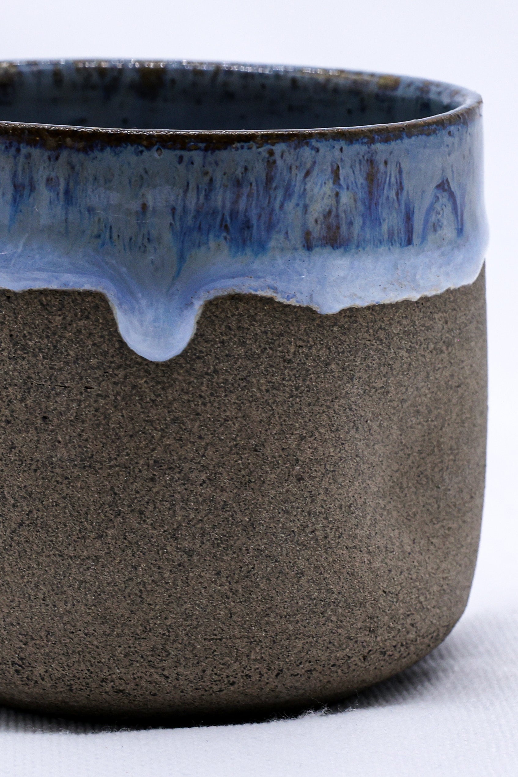 Blunero Goccio Handmade Ceramic Smoked Grey Stoneware Short Cup  | S251531