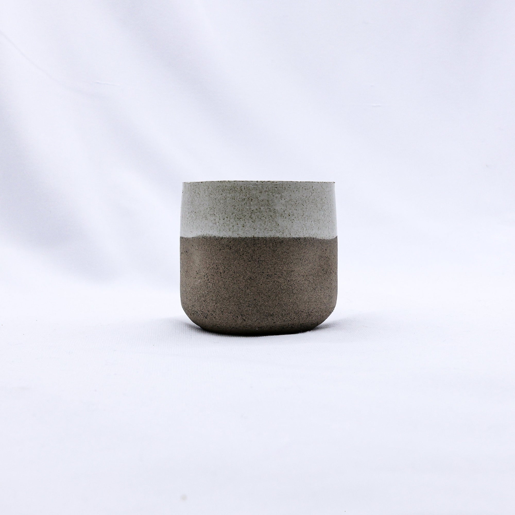 Bianca Goccio Handmade Ceramic Smoked Grey Stoneware Short Cup  | S251533