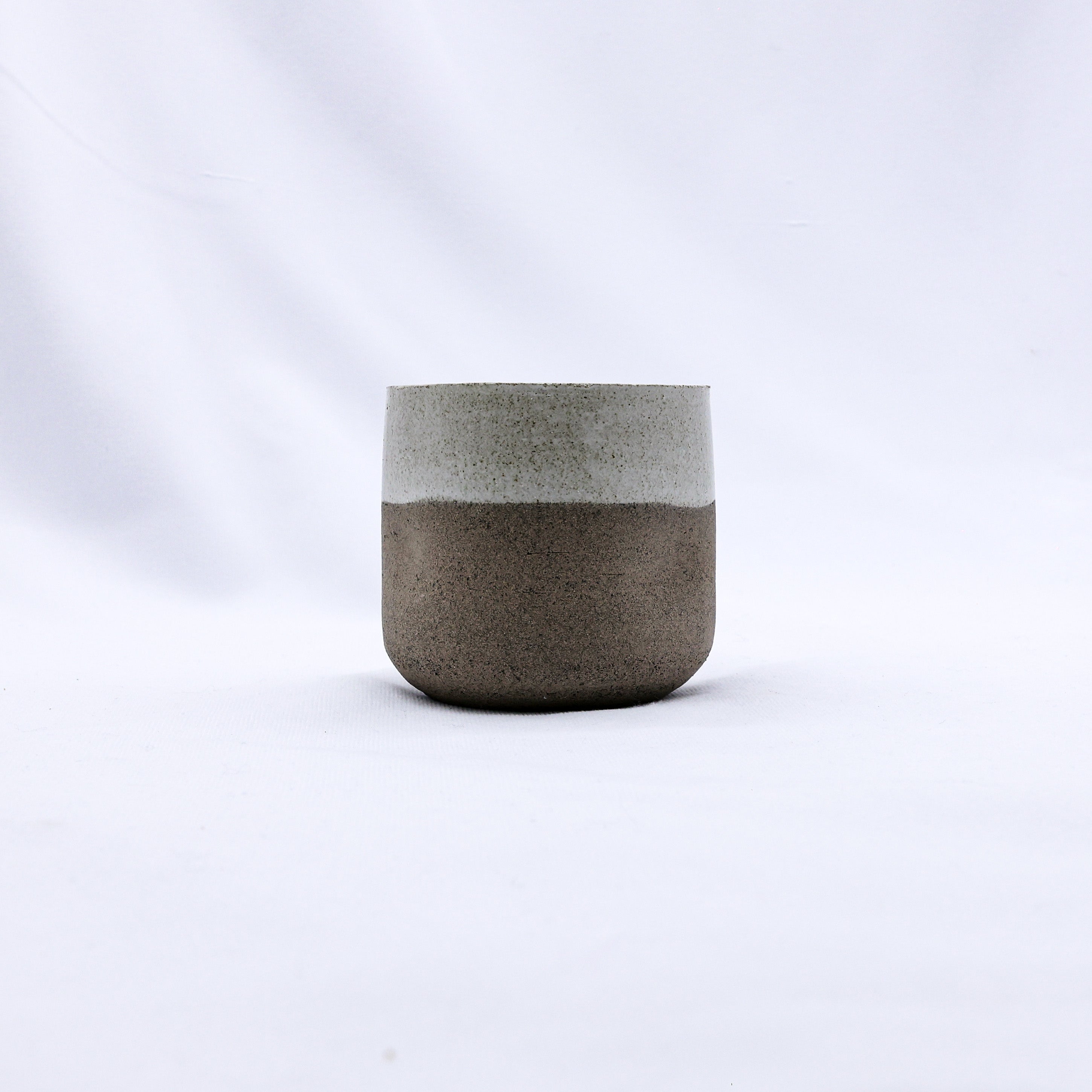 Bianca Goccio Handmade Ceramic Smoked Grey Stoneware Short Cup  | S251533