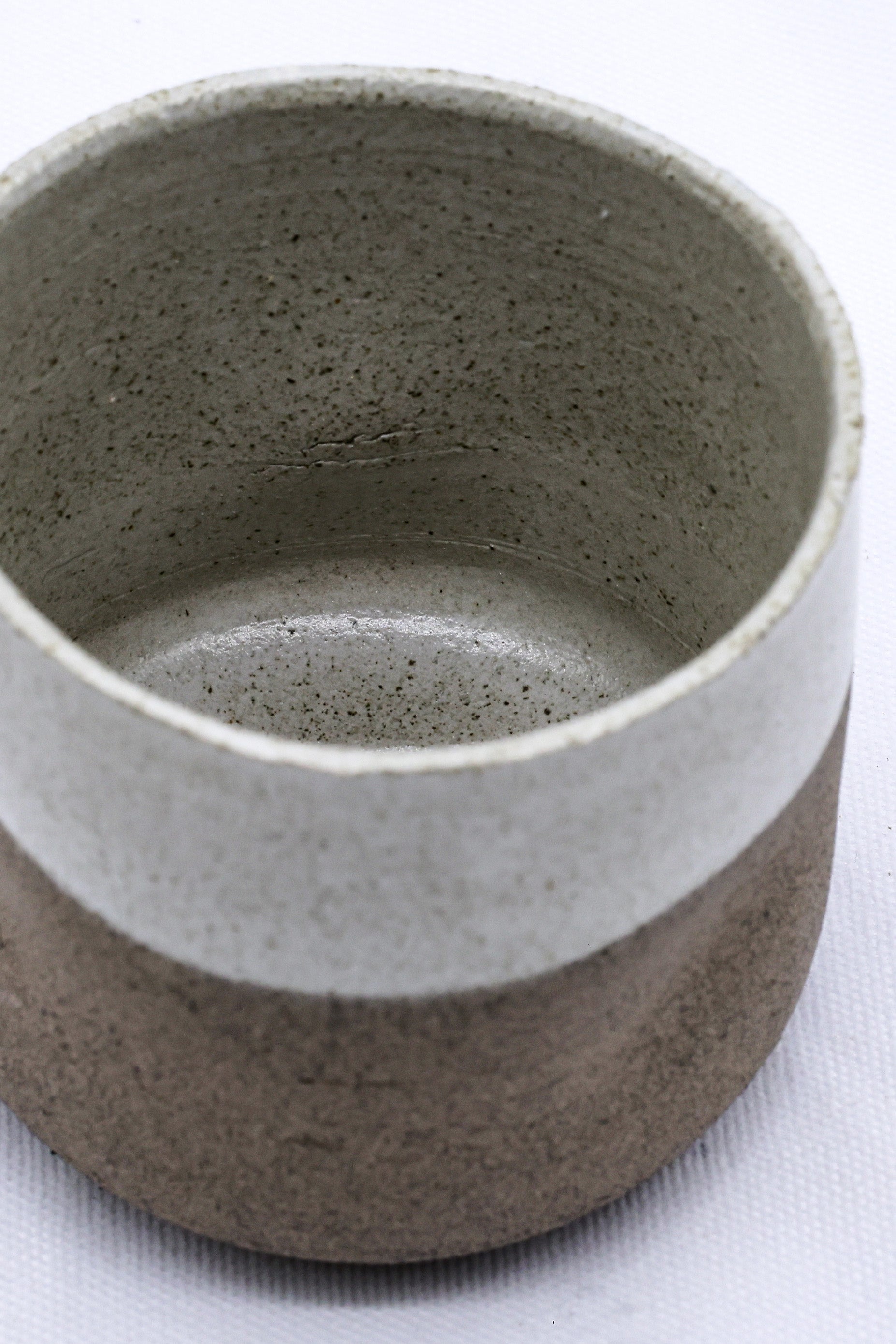 Bianca Goccio Handmade Ceramic Smoked Grey Stoneware Short Cup  | S251533