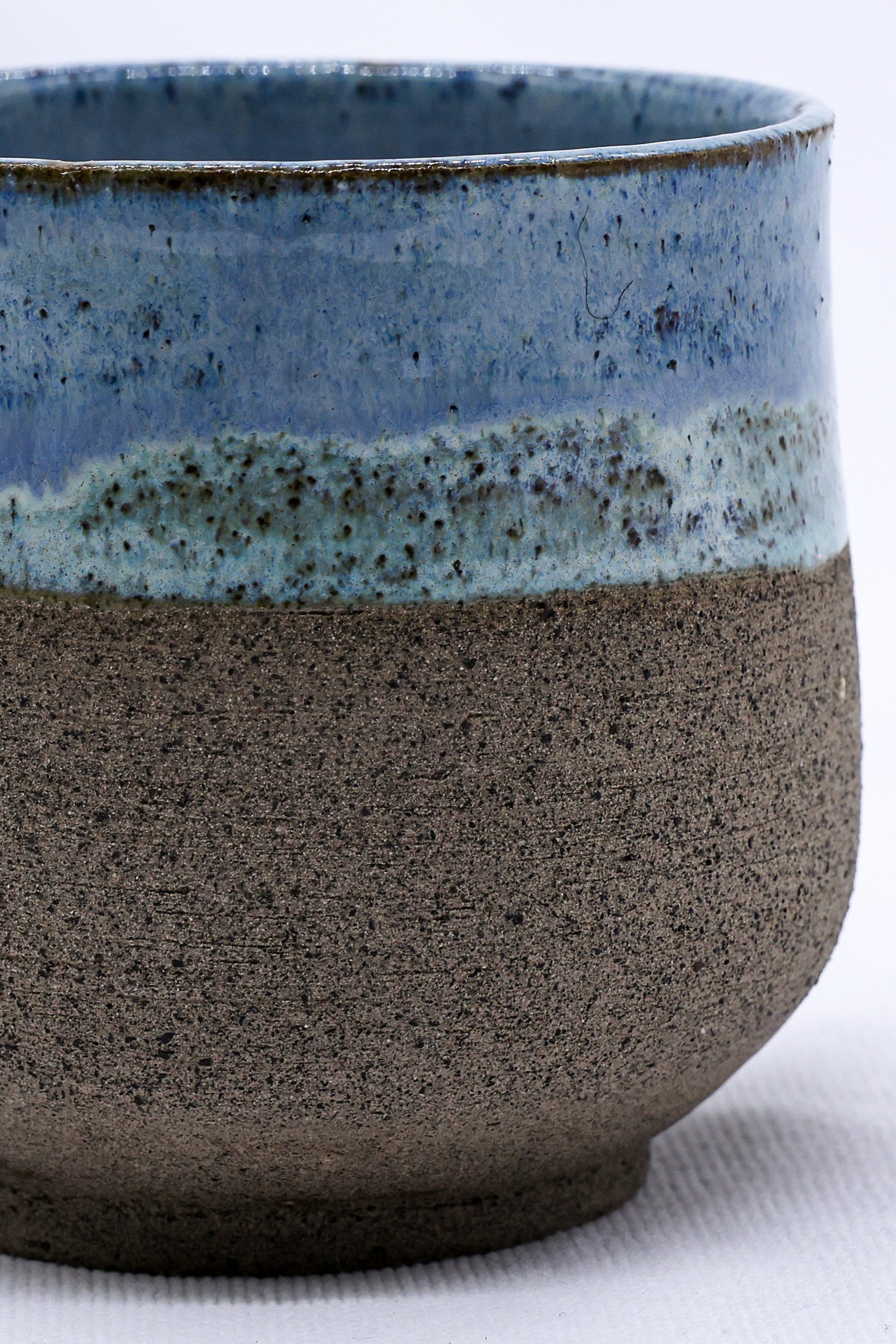 Blulume Tazza Handmade Ceramic Smoked Grey Stoneware Short Cup   | S251417