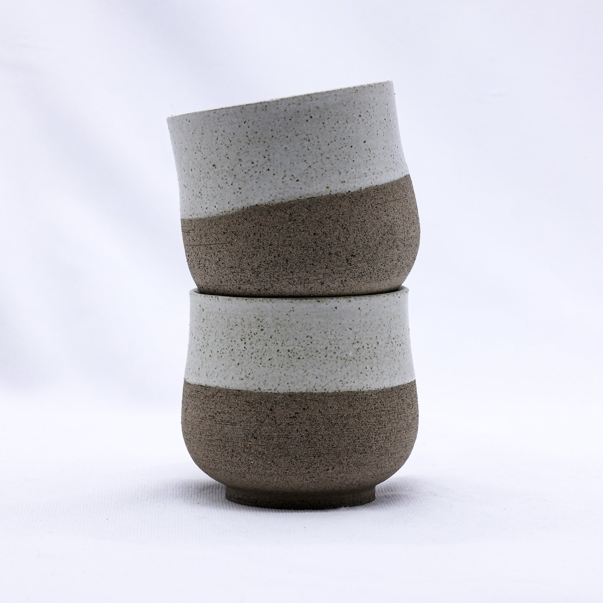 Bianca Tazza Handmade Ceramic Smoked Grey Stoneware Short Cup  | S251421