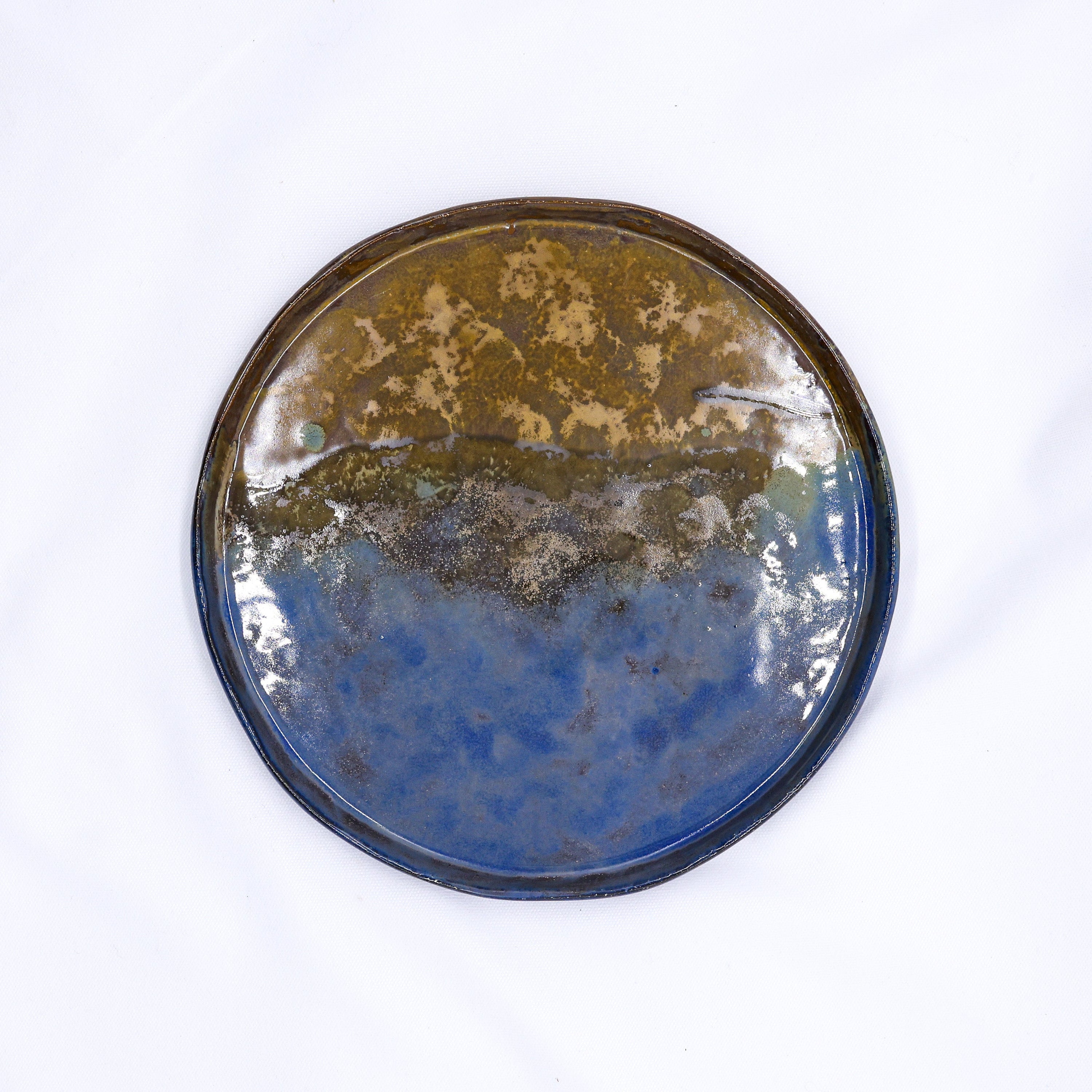 27 cm Oceanis Smoked Grey Large Stoneware Handmade Ceramic Dinner Plate  | S251444