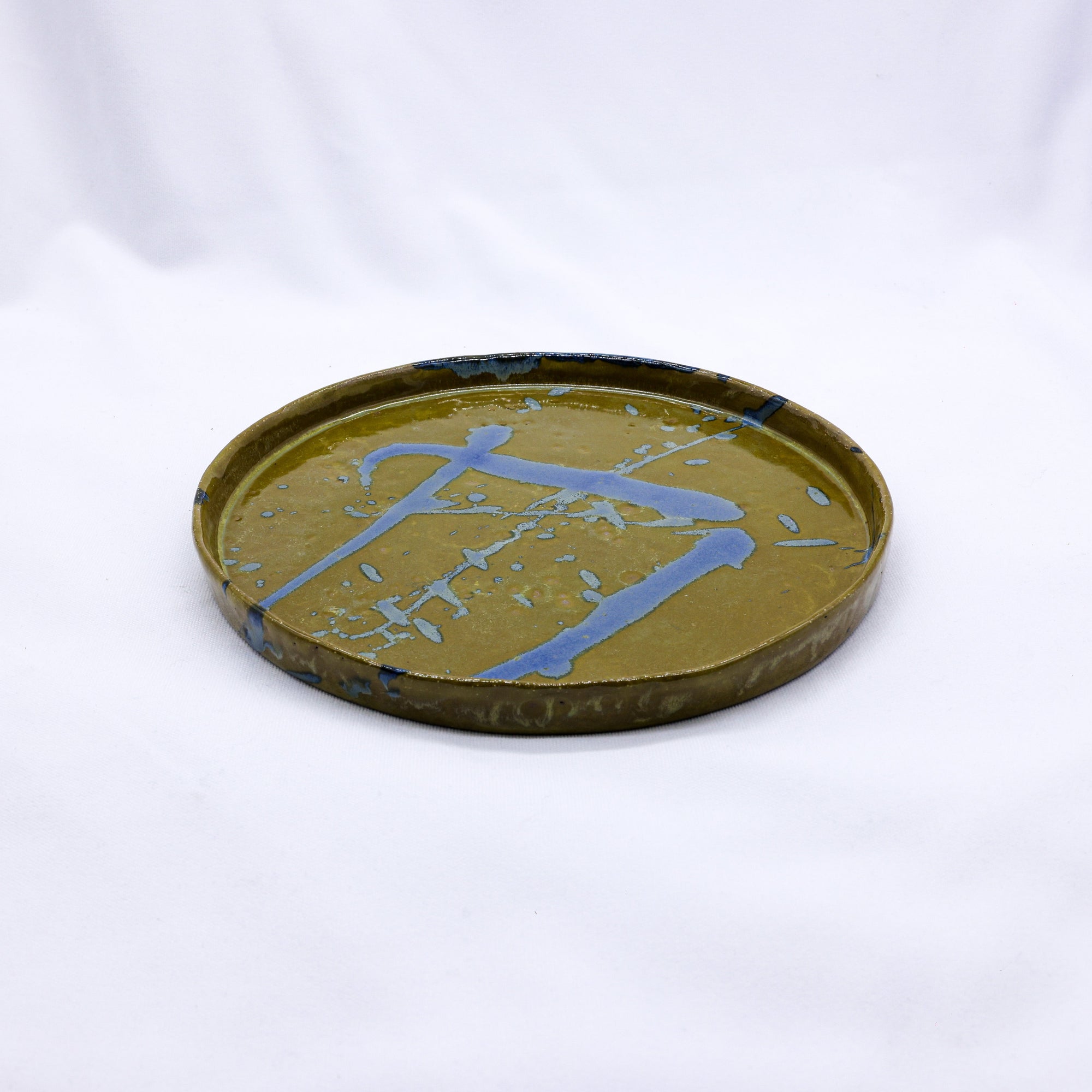 23 cm Oliveflow Smoked Grey Large Stoneware Handmade Ceramic Dinner Plate  | S251395