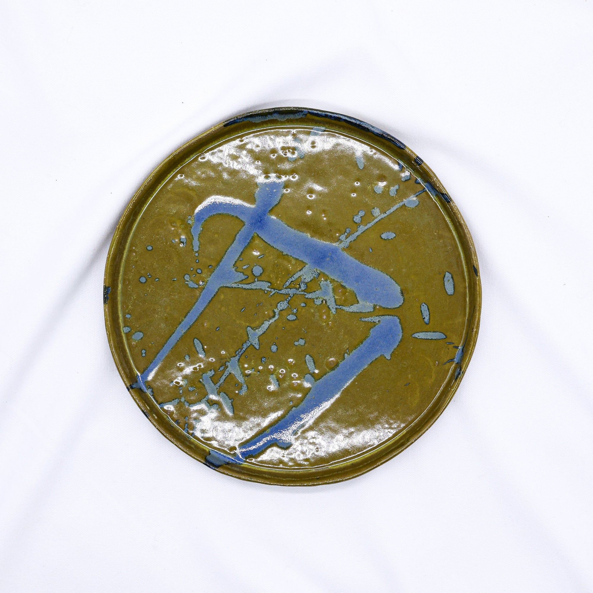 23 cm Oliveflow Smoked Grey Large Stoneware Handmade Ceramic Dinner Plate  | S251395