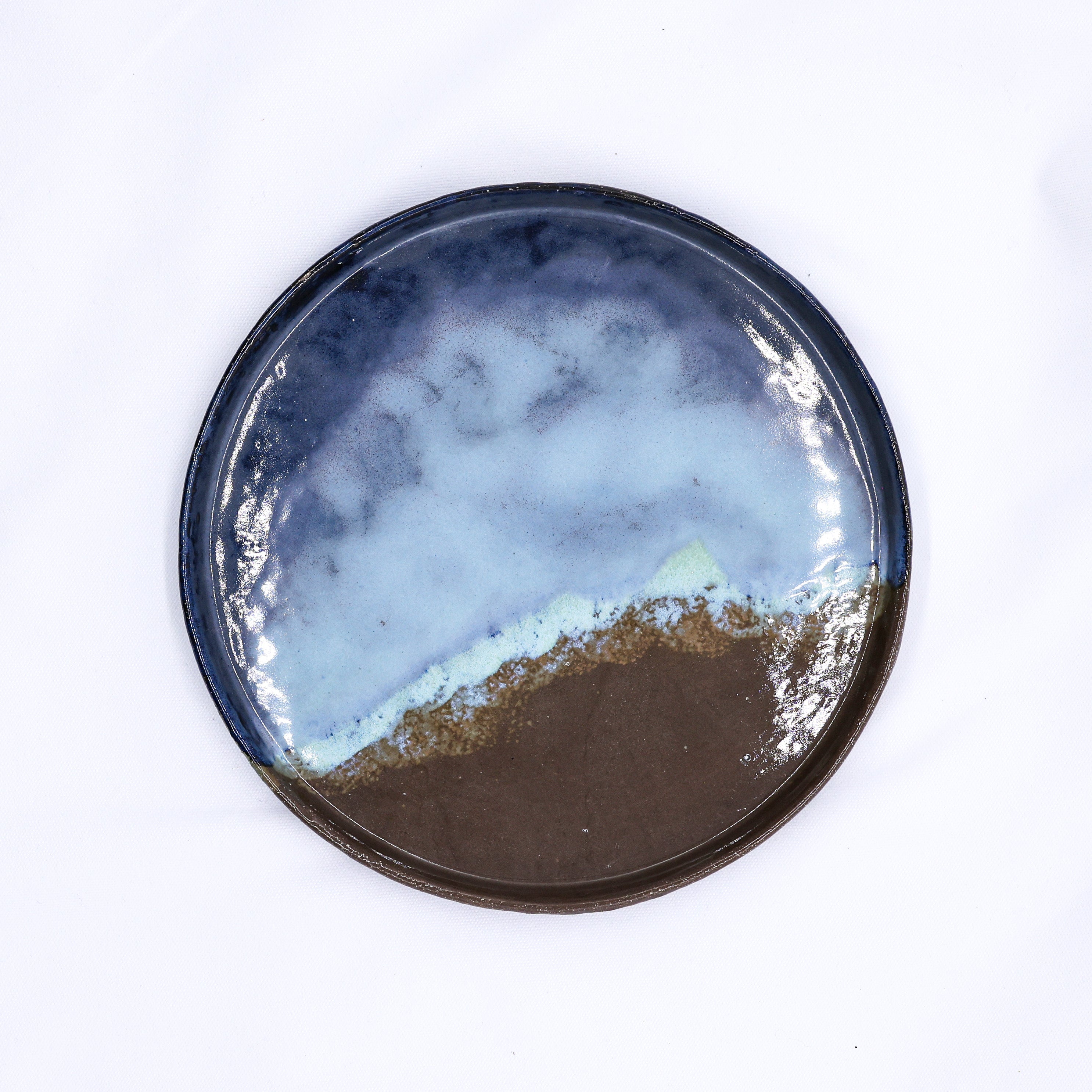 27 cm Seabrook Smoked Grey Large Stoneware Handmade Ceramic Dinner Plate  | S251559