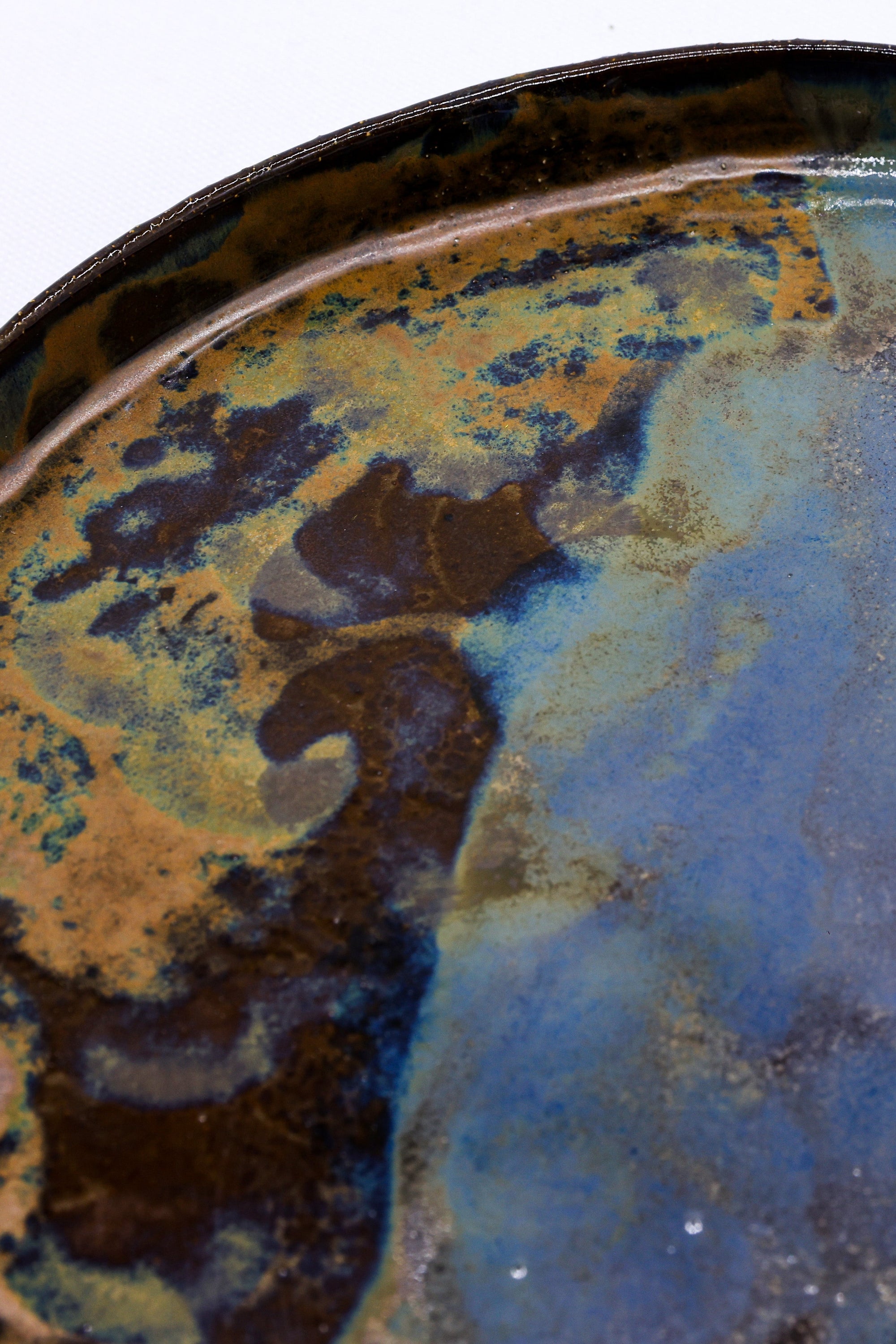 23 cm Oceanis Smoked Grey Large Stoneware Handmade Ceramic Dinner Plate  | S251396