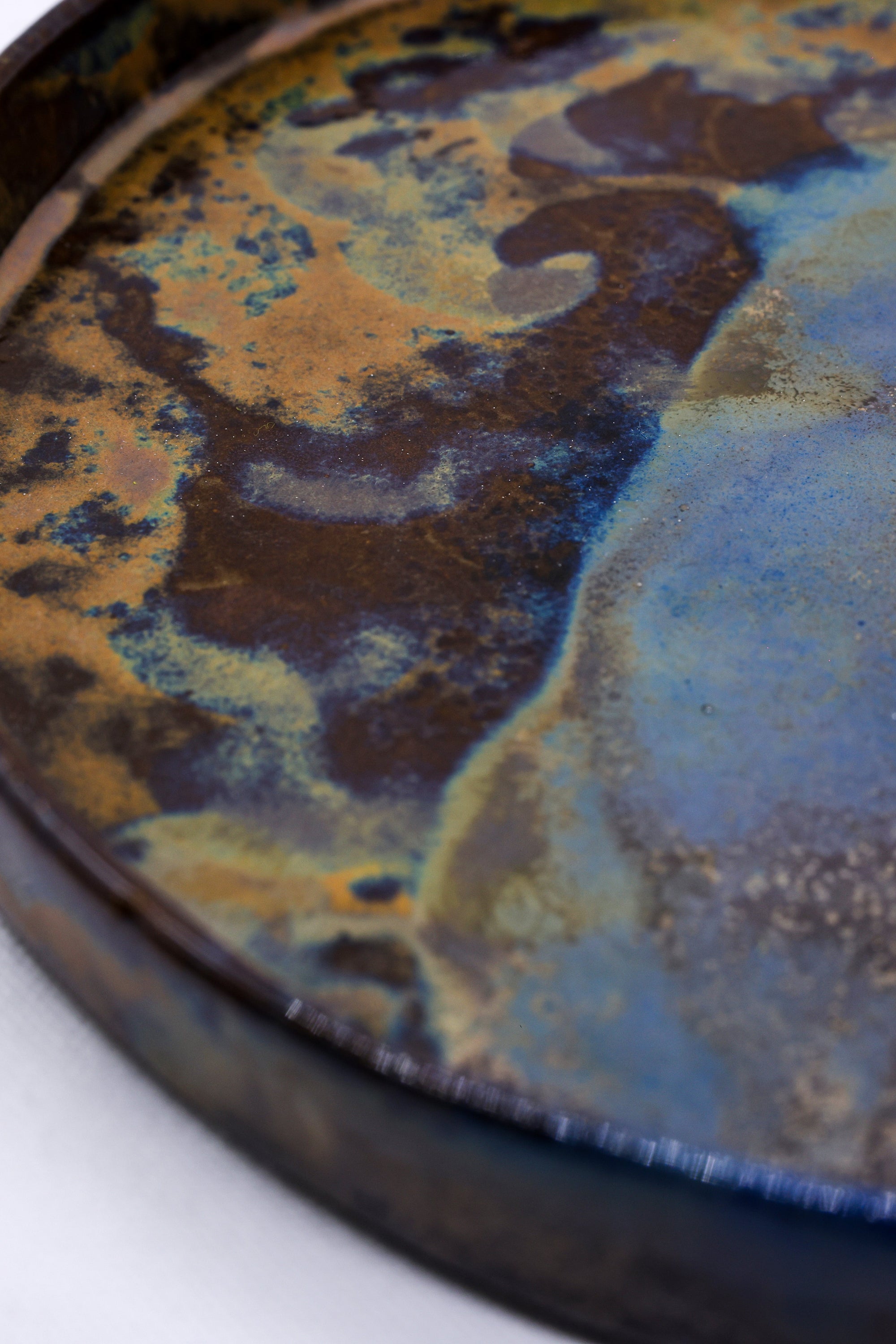 23 cm Oceanis Smoked Grey Large Stoneware Handmade Ceramic Dinner Plate  | S251396