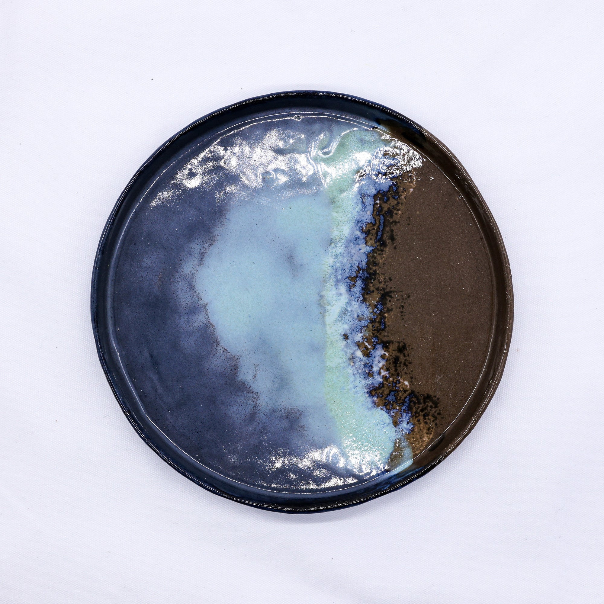 23 cm Seabrook Smoked Grey Large Stoneware Handmade Ceramic Dinner Plate  | S251393