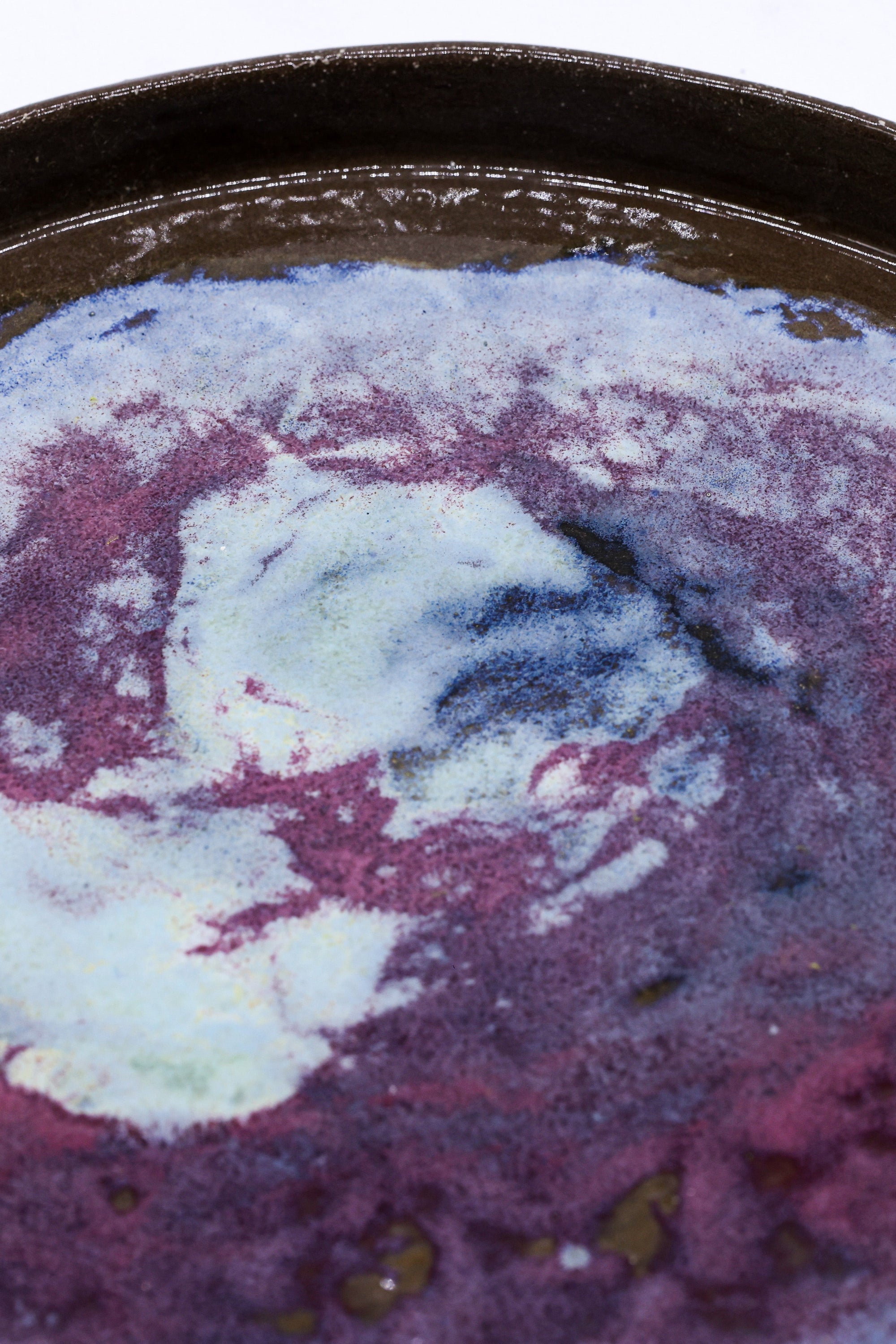 23 cm Nebula Smoked Grey Large Stoneware Handmade Ceramic Dinner Plate  | S251442