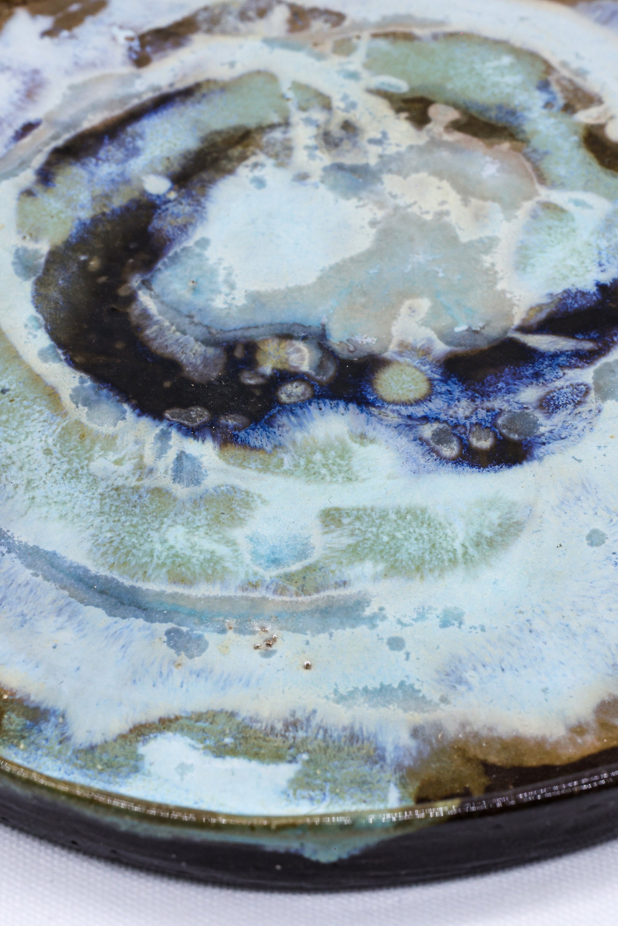 23 cm Coralight Smoked Grey Large Stoneware Handmade Ceramic Dinner Plate  | S251400