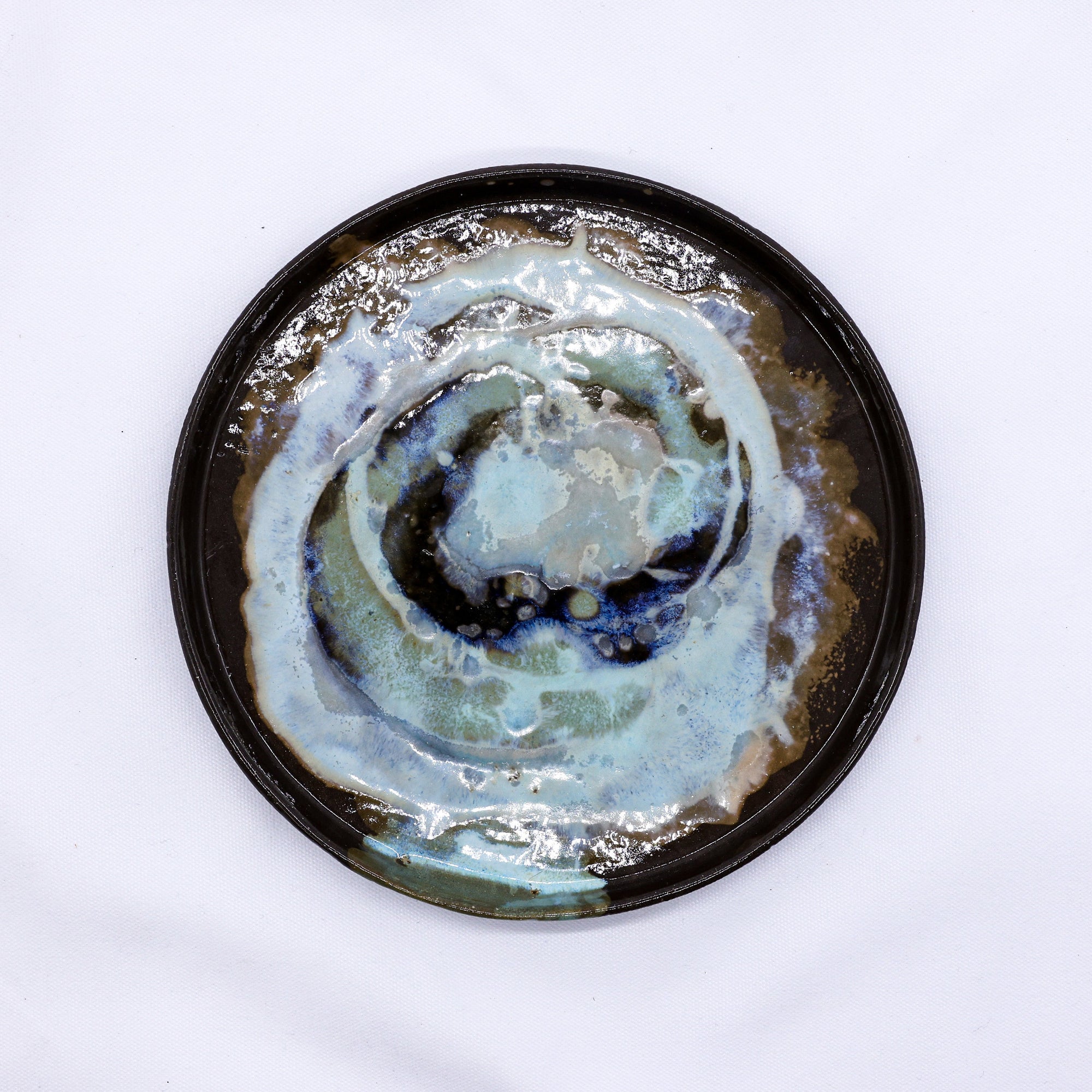 23 cm Coralight Smoked Grey Large Stoneware Handmade Ceramic Dinner Plate  | S251400