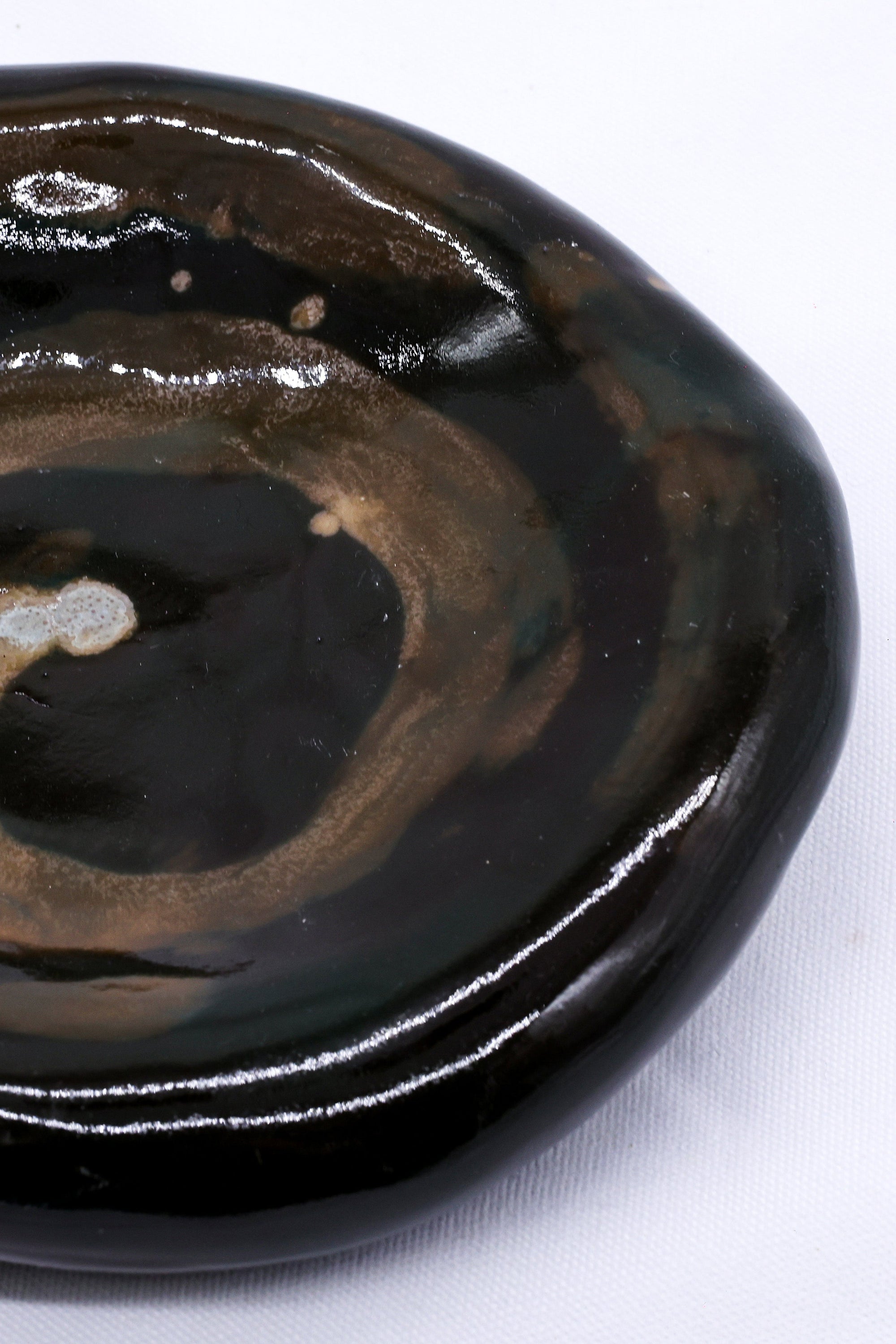 Cobalt Shadow Stonecraft Harmony Handmade Ceramic Plate  | S251534