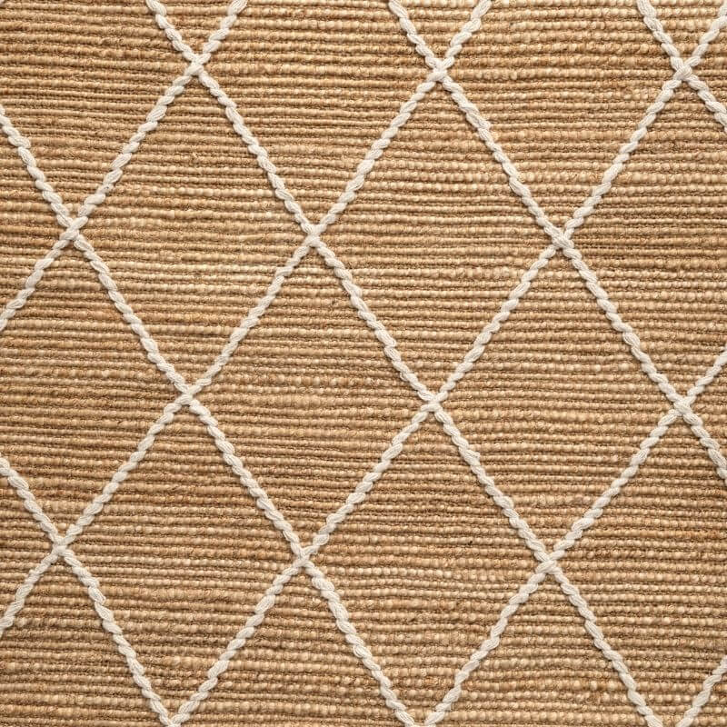 Jute Rug Kunu Natural Handwoven Diamond Design   | S25370 |