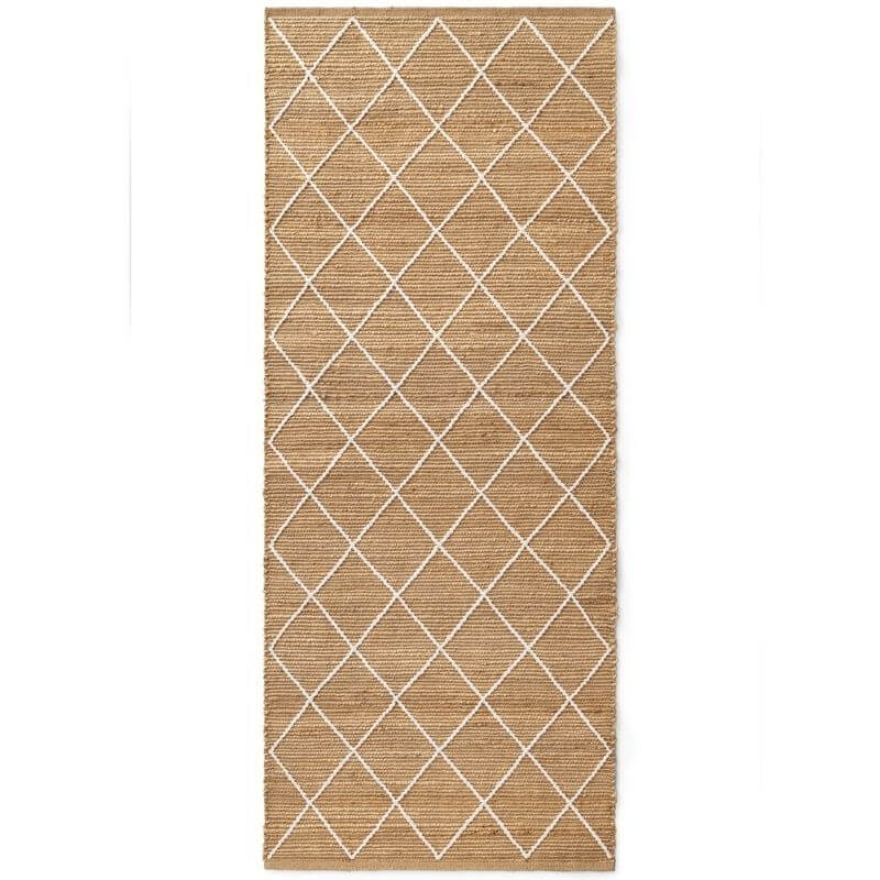 Jute Rug Kunu Natural Handwoven Diamond Design   | S25370 |