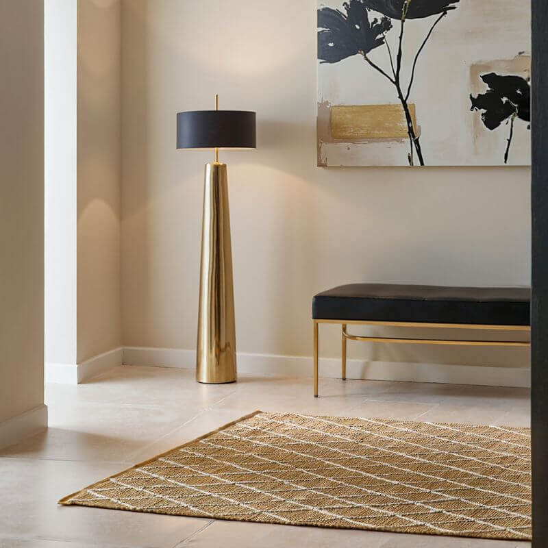 Jute Rug Kunu Natural Handwoven Diamond Design   | S25370 |