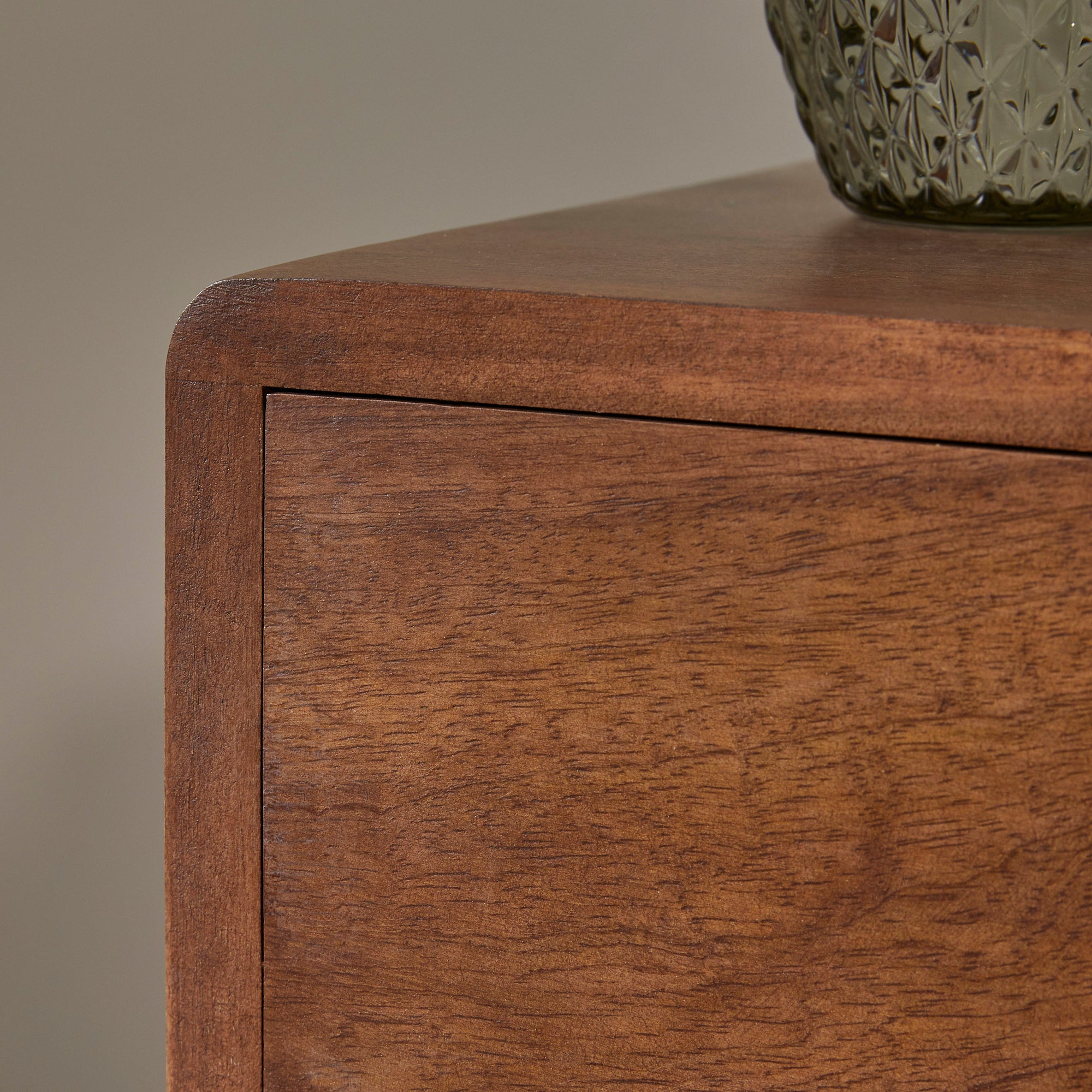 Scandinavian Walnut Logan Narrow Bedside Table | S25497
