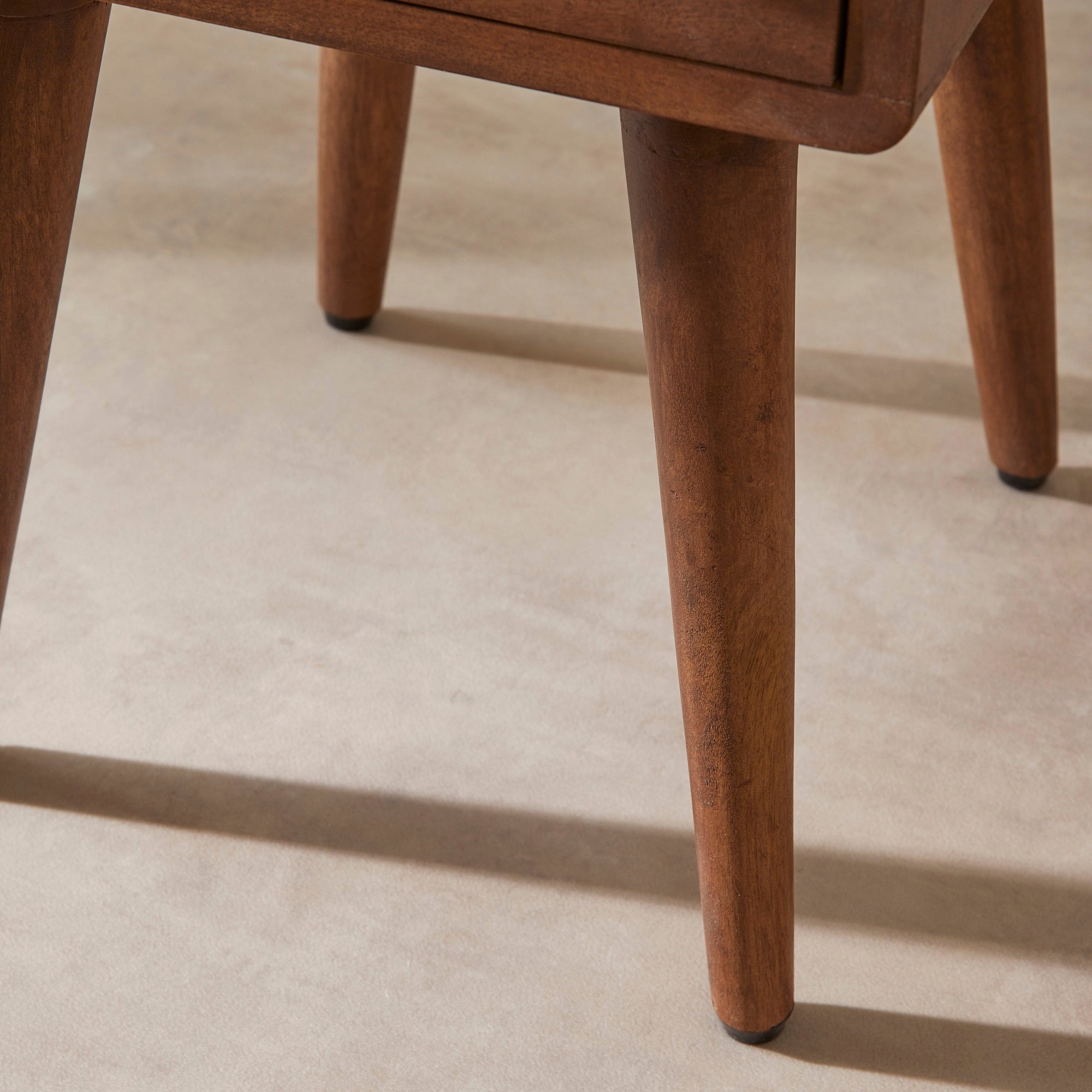 Scandinavian Walnut Logan Narrow Bedside Table | S25497